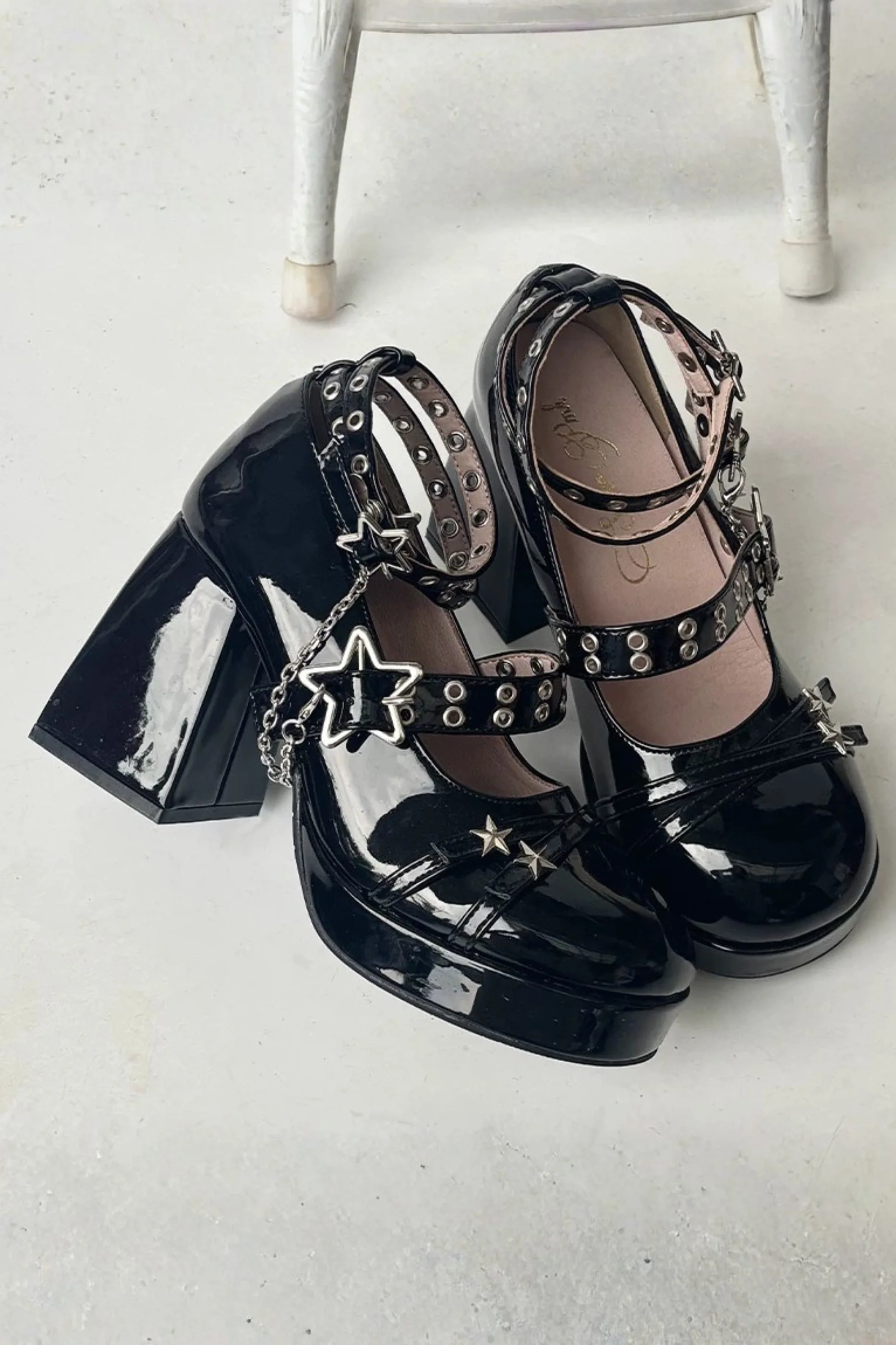Super Pink Gothic Mary Jane Shoes - Image 9