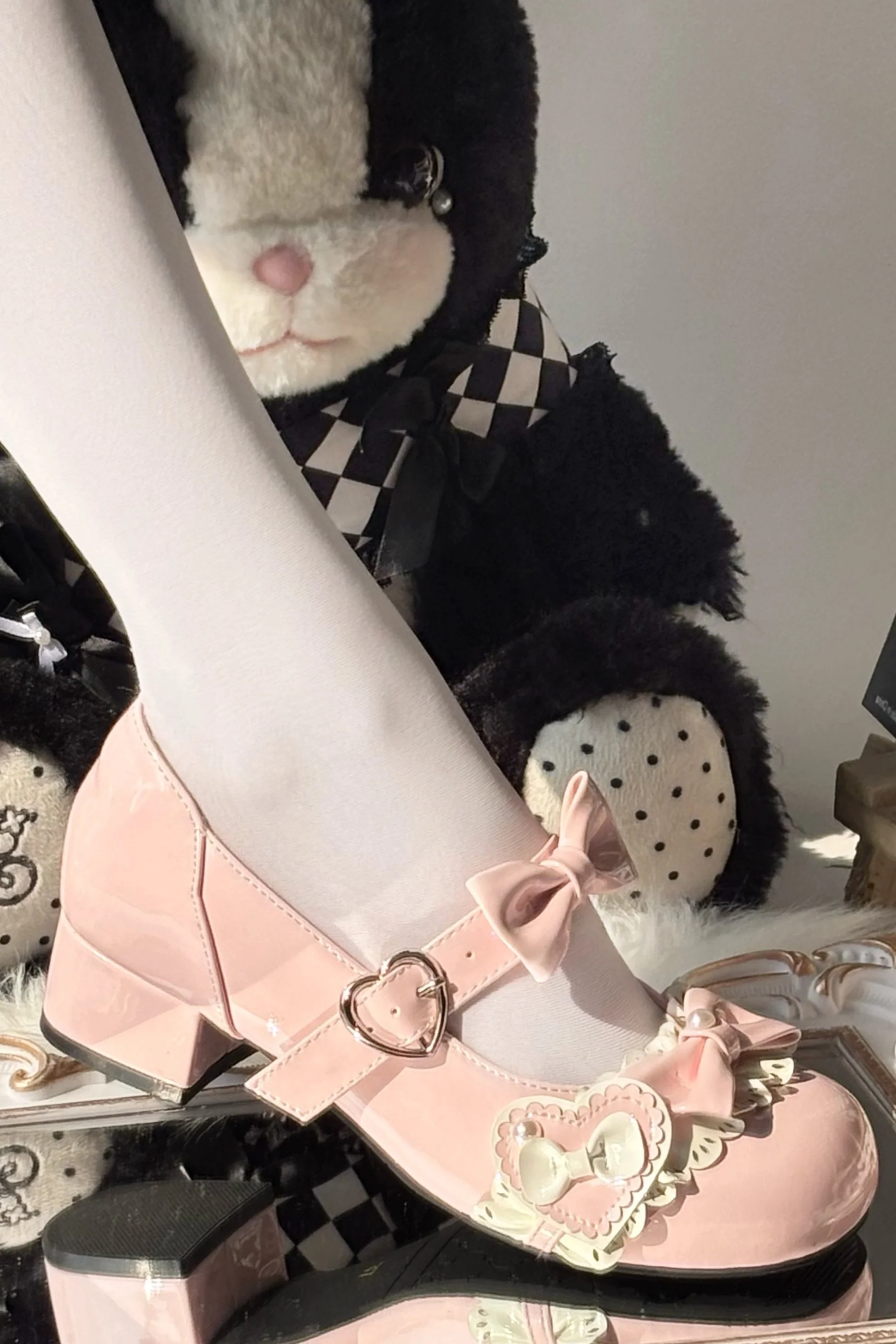 Ribbon Mousse Cake Round Toe Lolita Shoes - Image 3