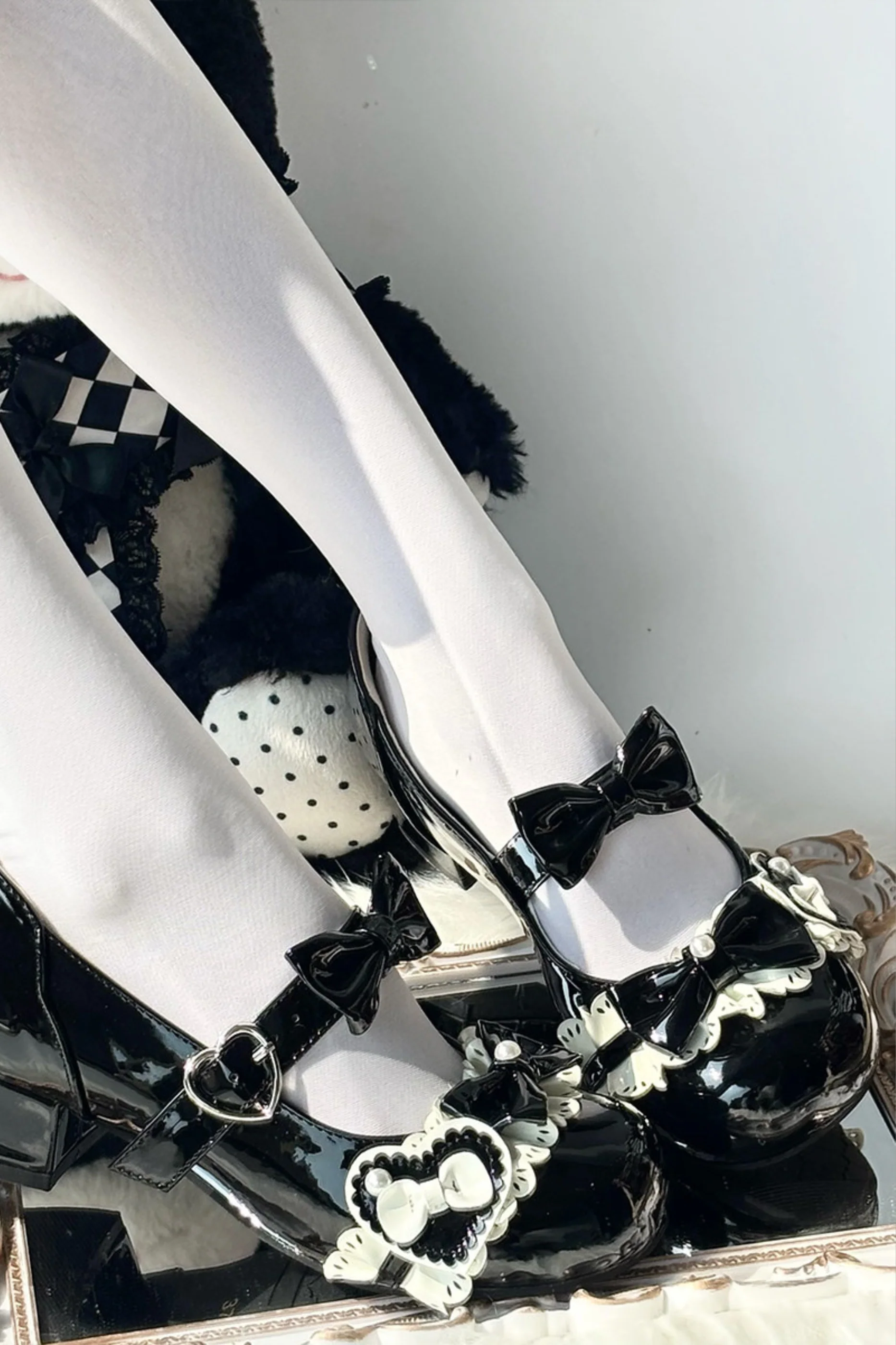 Ribbon Mousse Cake Round Toe Lolita Shoes - Image 9