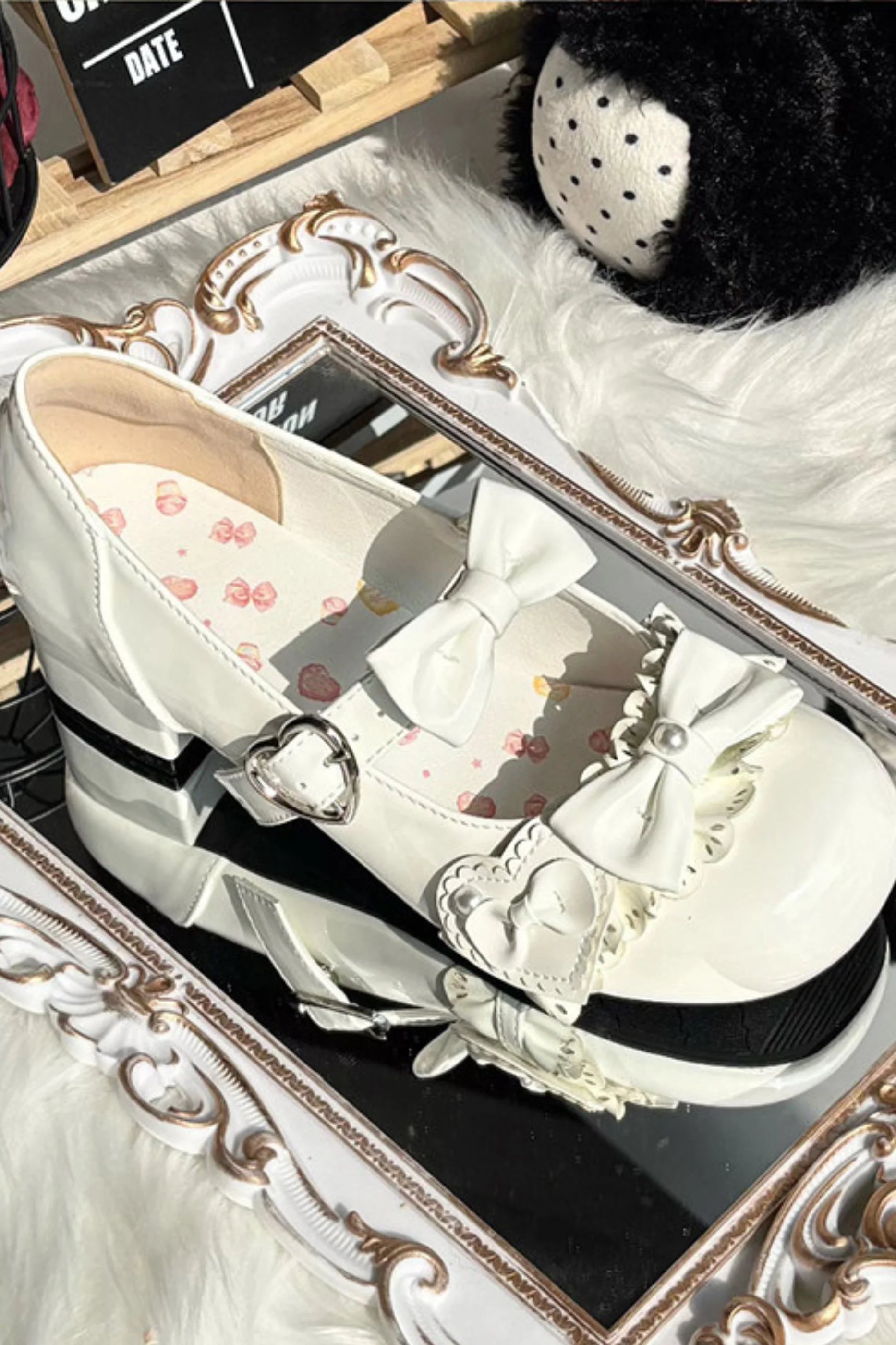Ribbon Mousse Cake Round Toe Lolita Shoes - Image 10