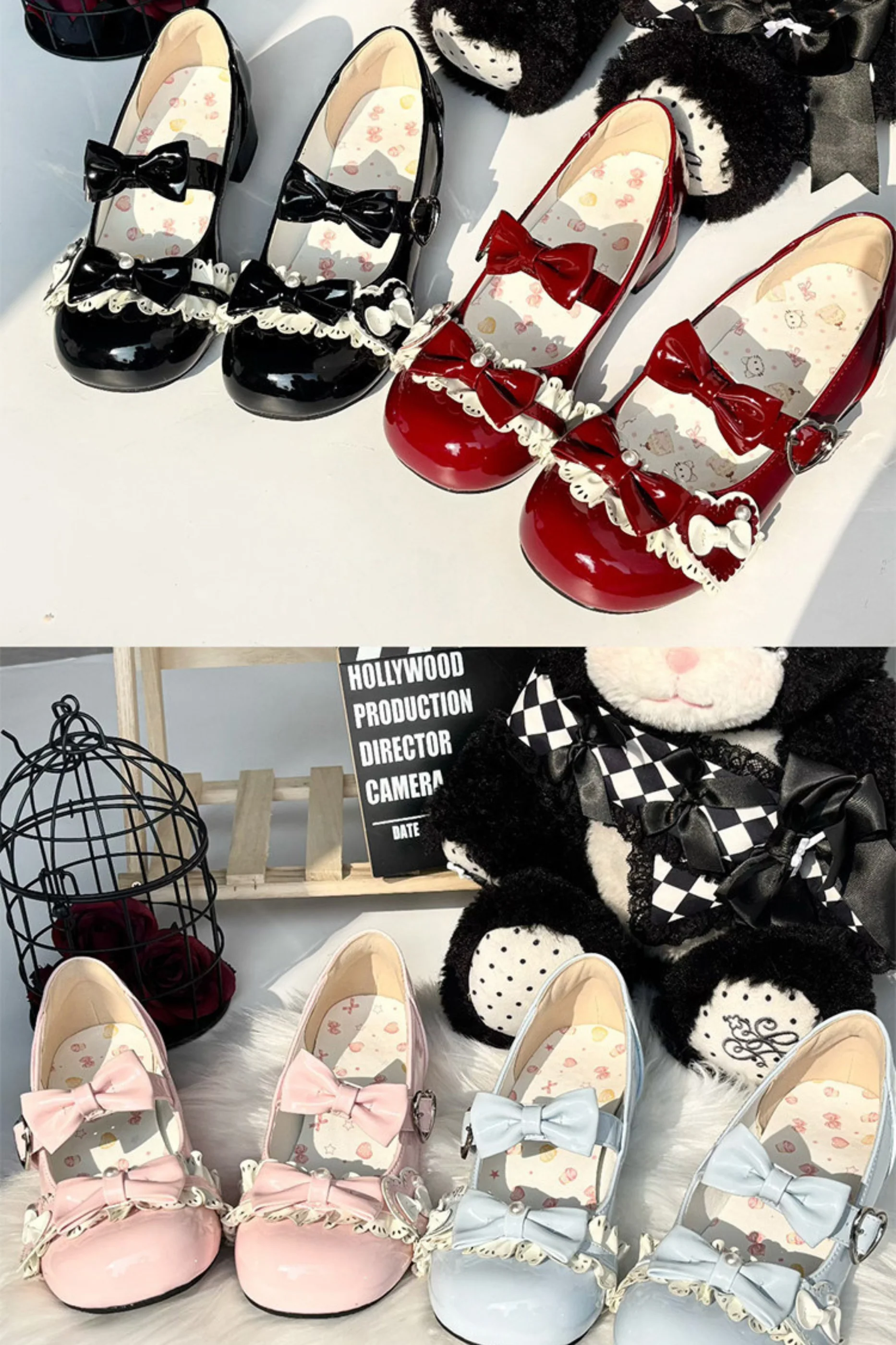Ribbon Mousse Cake Round Toe Lolita Shoes - Image 11