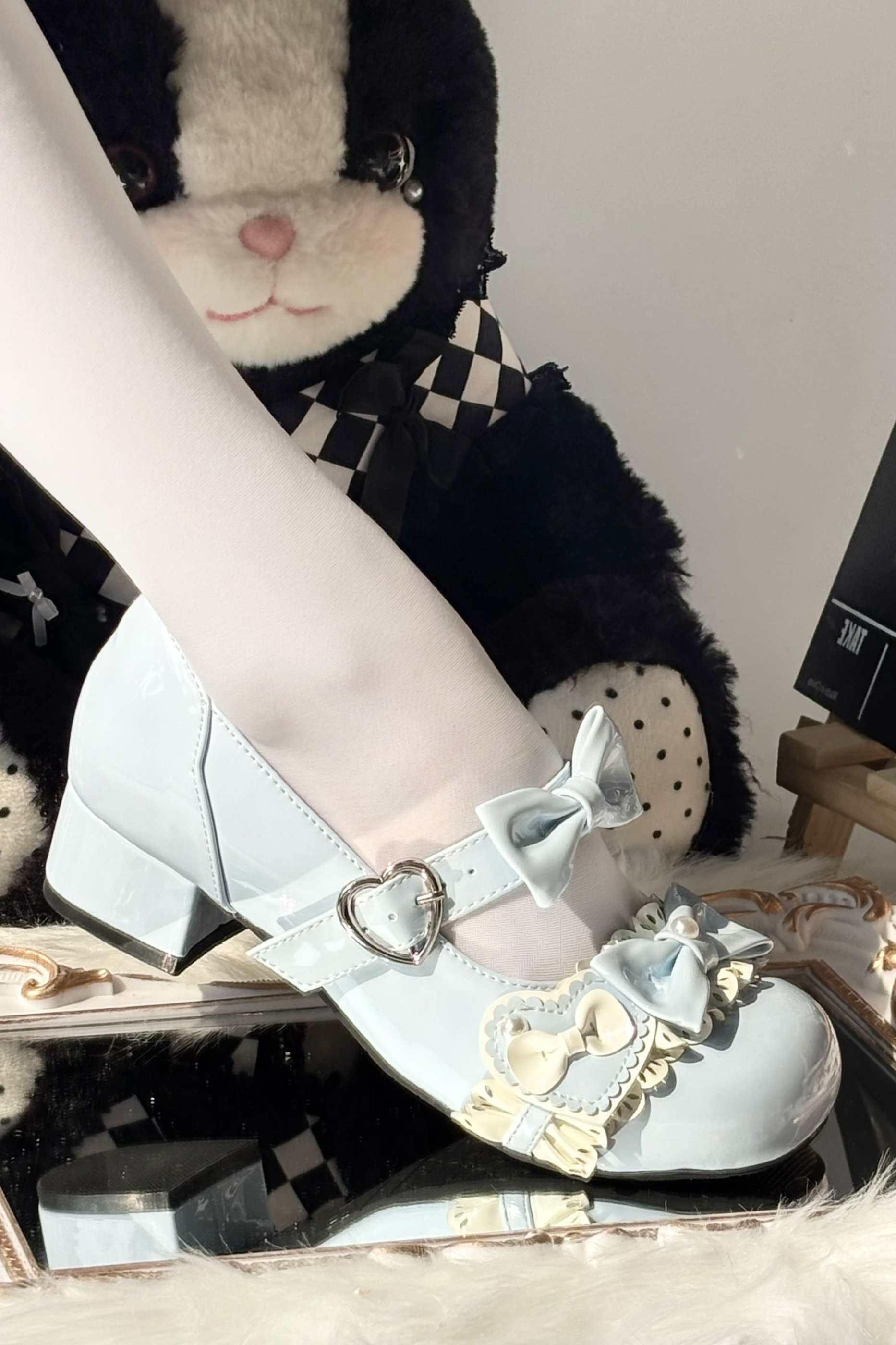 Ribbon Mousse Cake Round Toe Lolita Shoes - Image 17