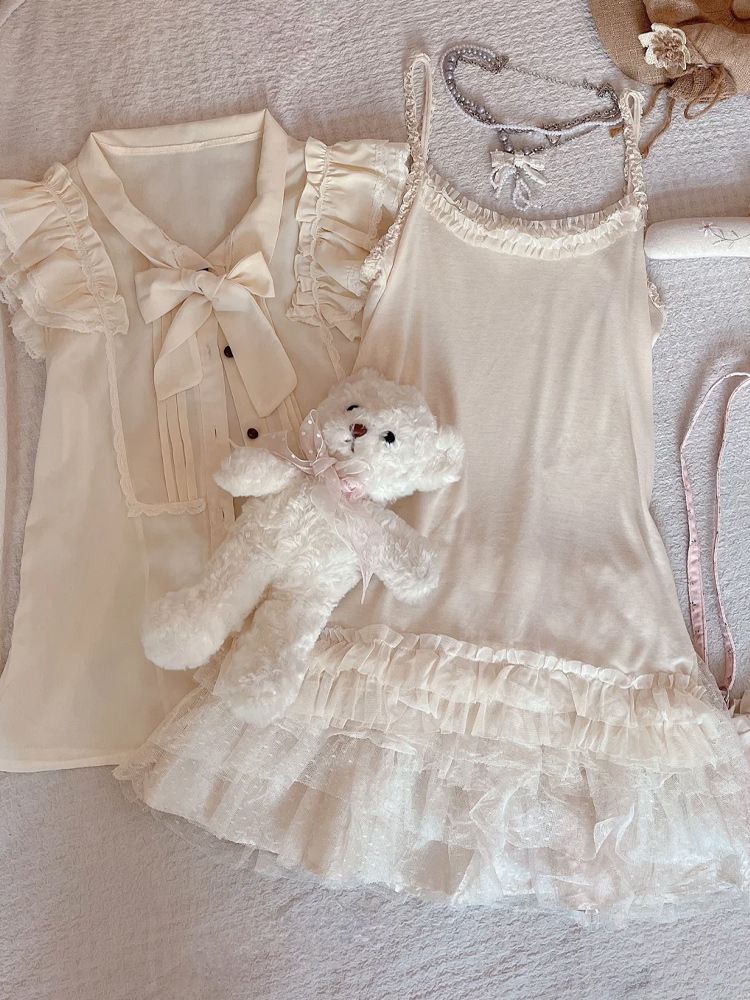 Sweet and cute baby doll collar dress set - Image 3