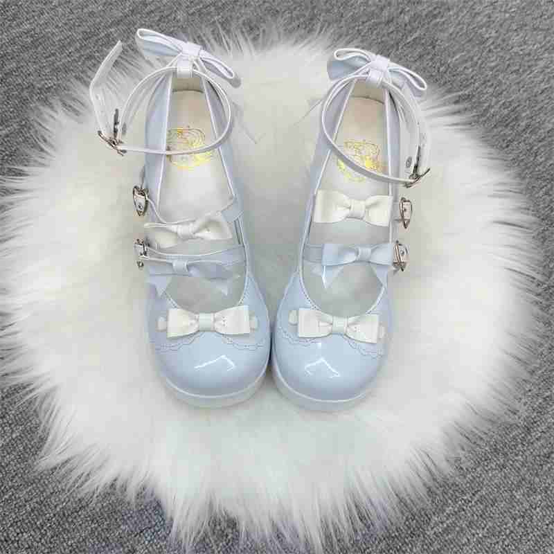 Sweet Bow Thick Heels Shoes - Image 7