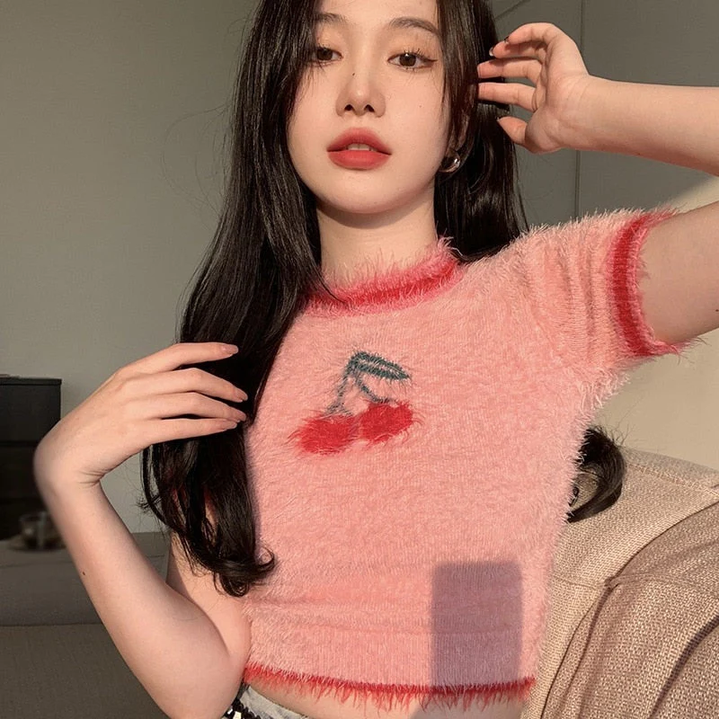 Sweet Cherry Soft Crop Top - Image 5