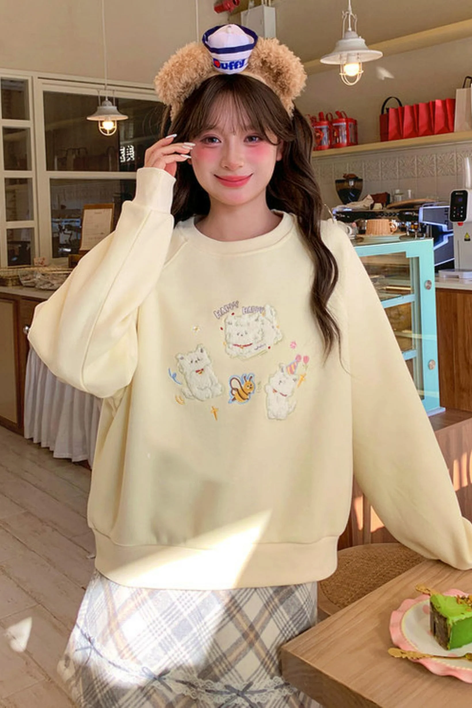 Sweet Dog Embroidery Sweater