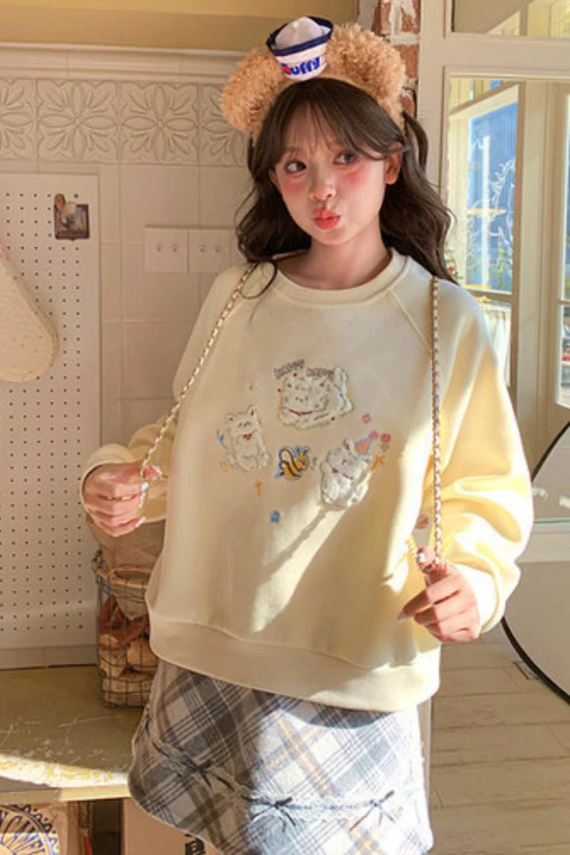 Sweet Dog Embroidery Sweater - Image 3