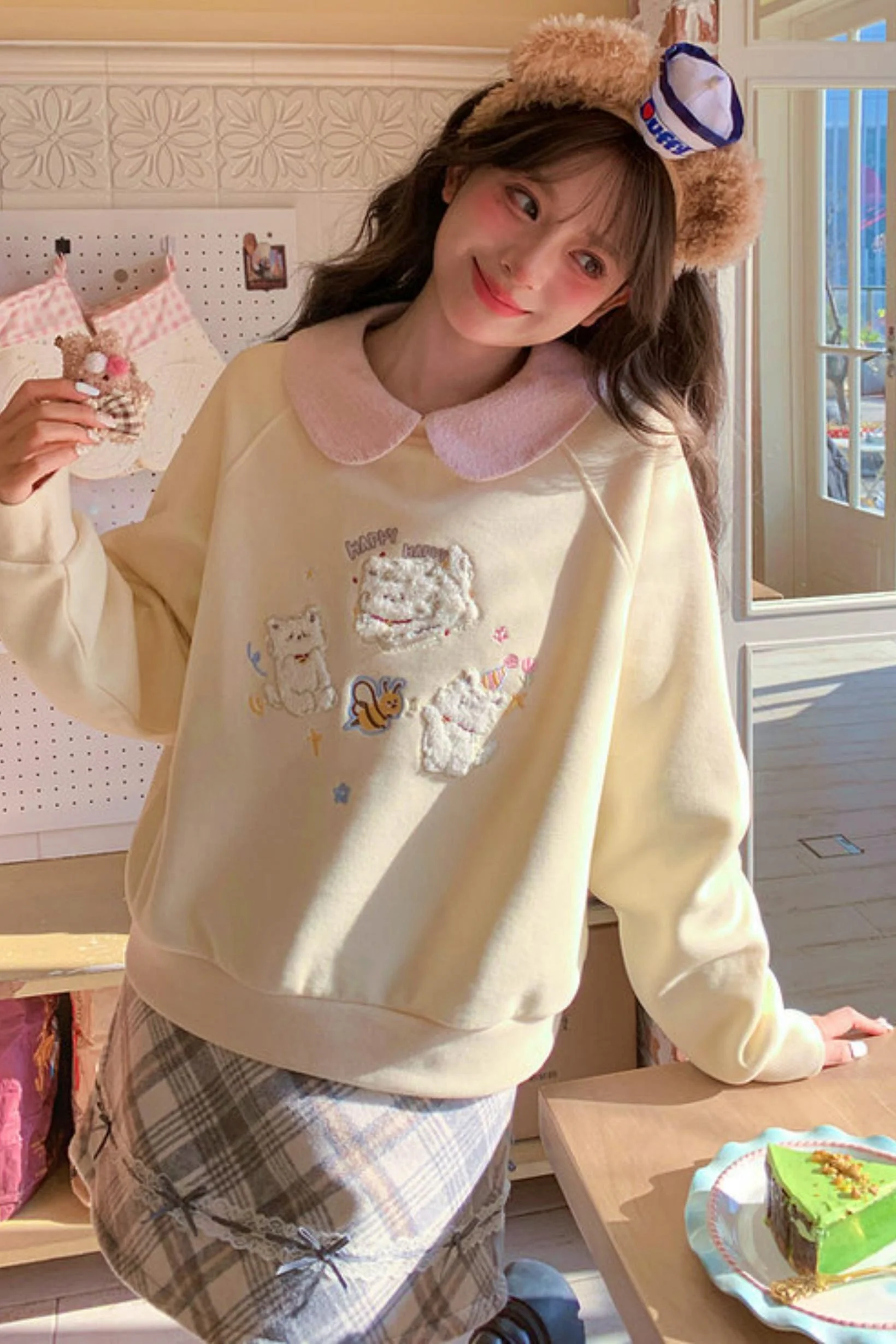 Sweet Dog Embroidery Sweater - Image 4