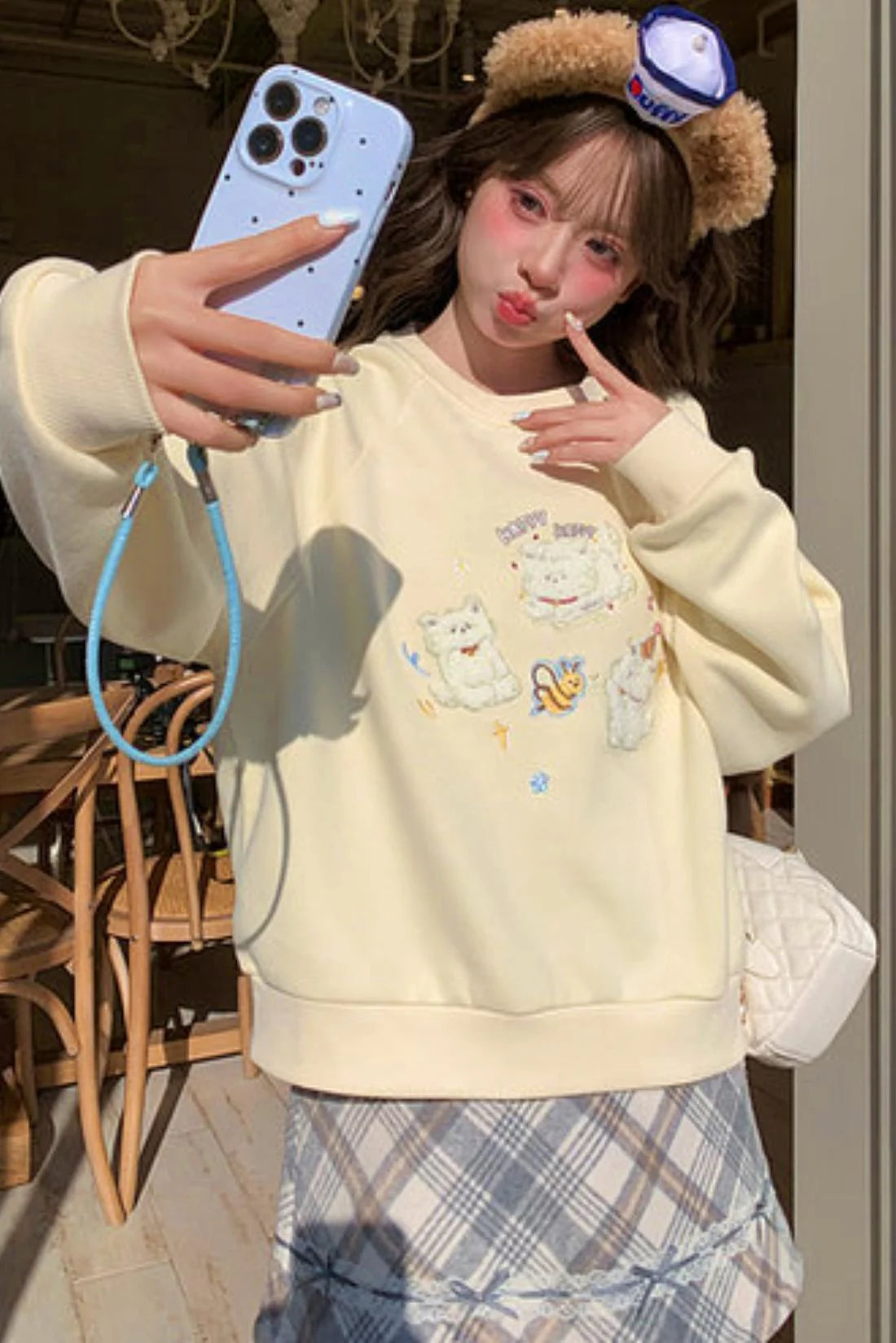 Sweet Dog Embroidery Sweater - Image 5