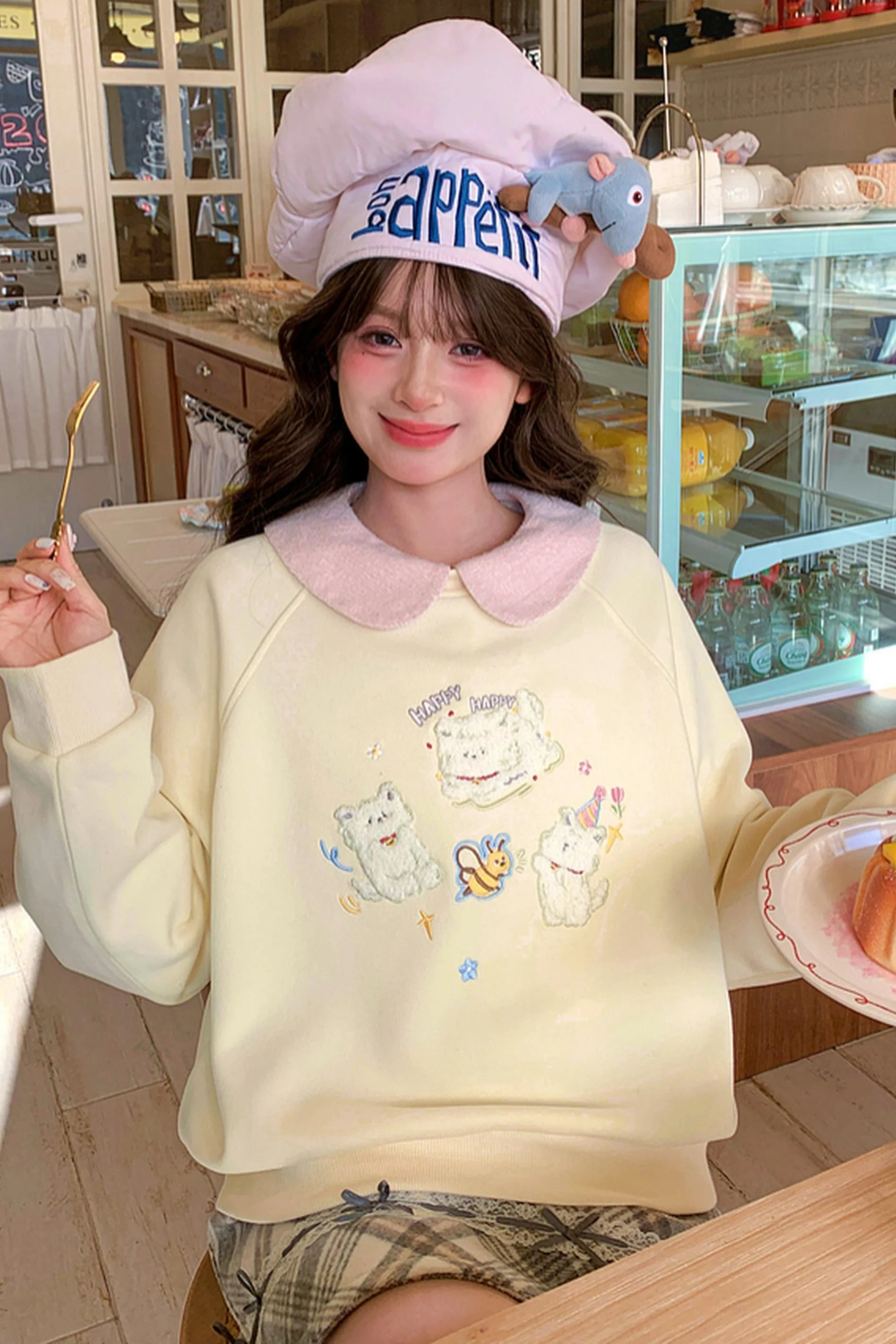 Sweet Dog Embroidery Sweater - Image 9
