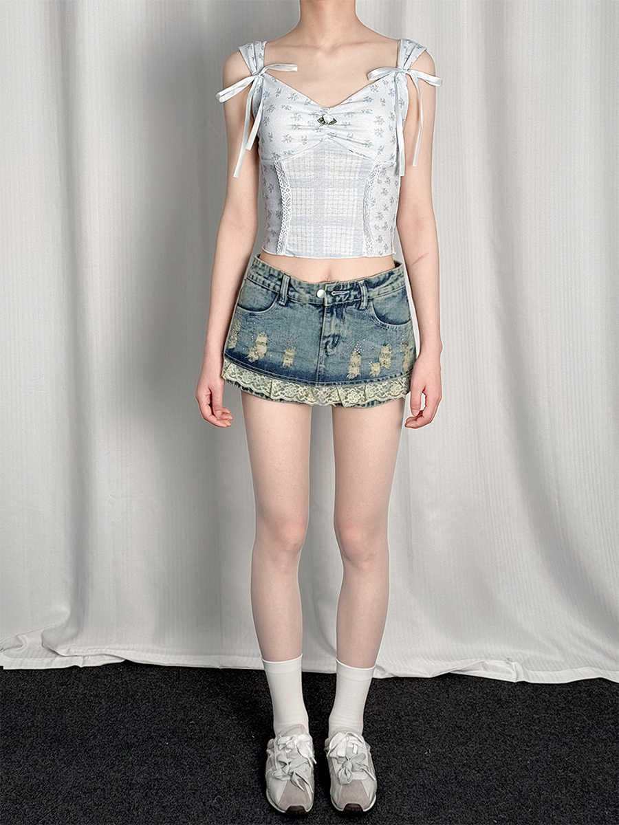 Sweet Floral Bow Tank Top - Image 4
