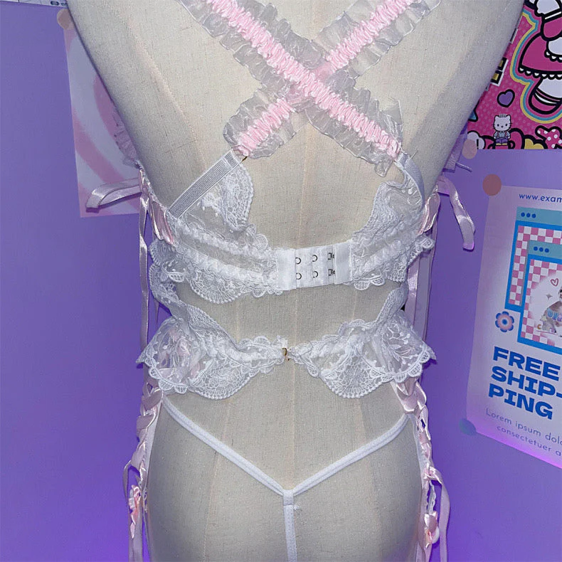 Sweet lace three-piece suit - Image 8