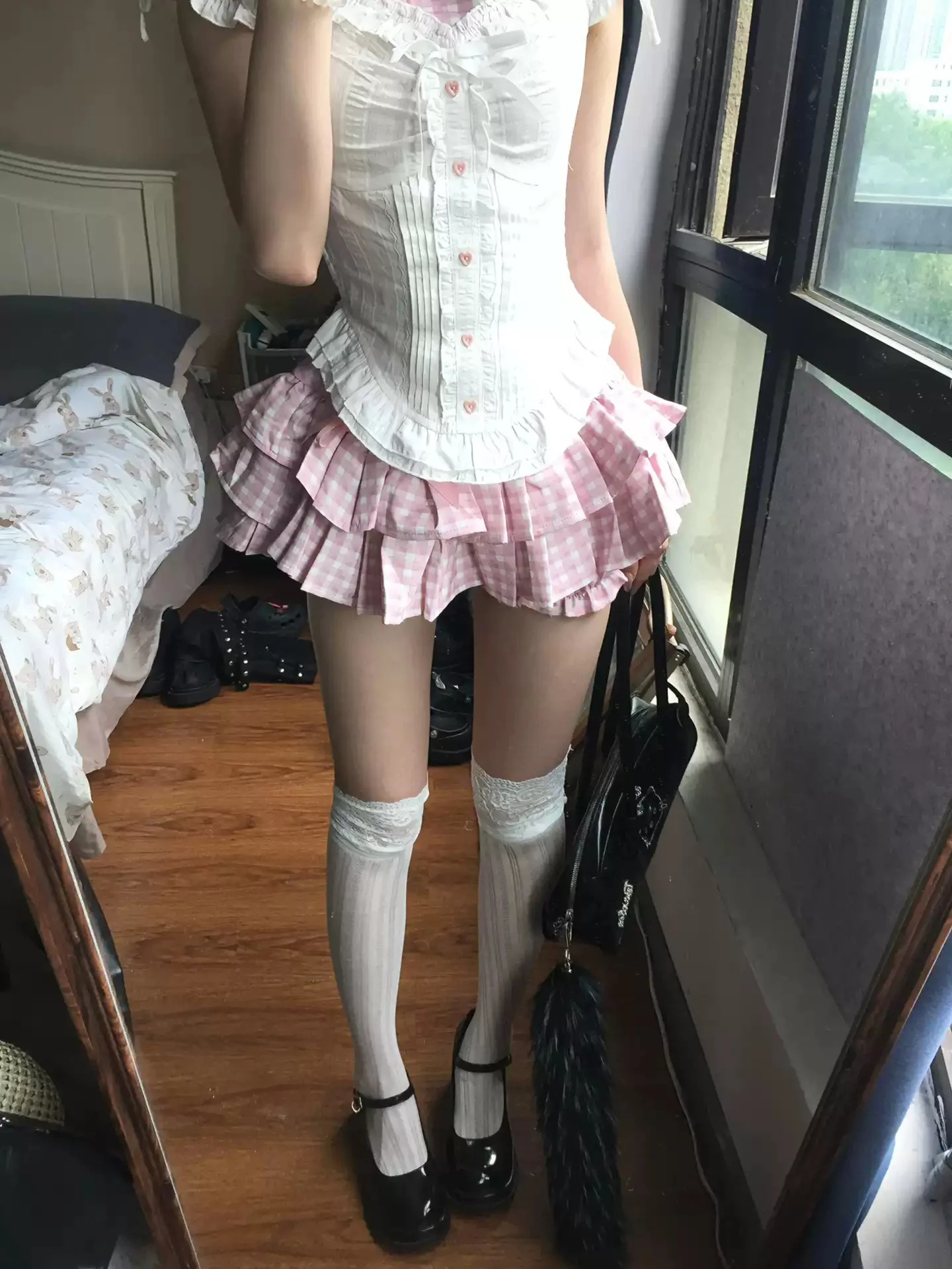 Sweet Pink Cake Skirt Two-piece Summer Set - Image 4