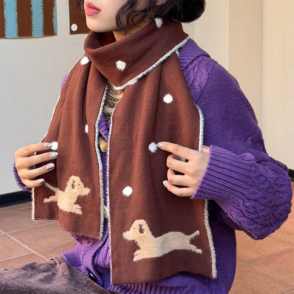 Sweet Puppy Knit Scarf - Image 2