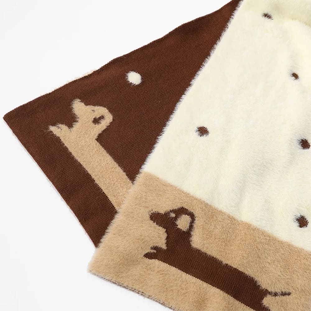 Sweet Puppy Knit Scarf - Image 4