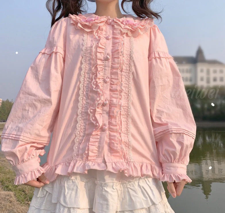 Sweet Ruffled Candy Blouse - Image 2