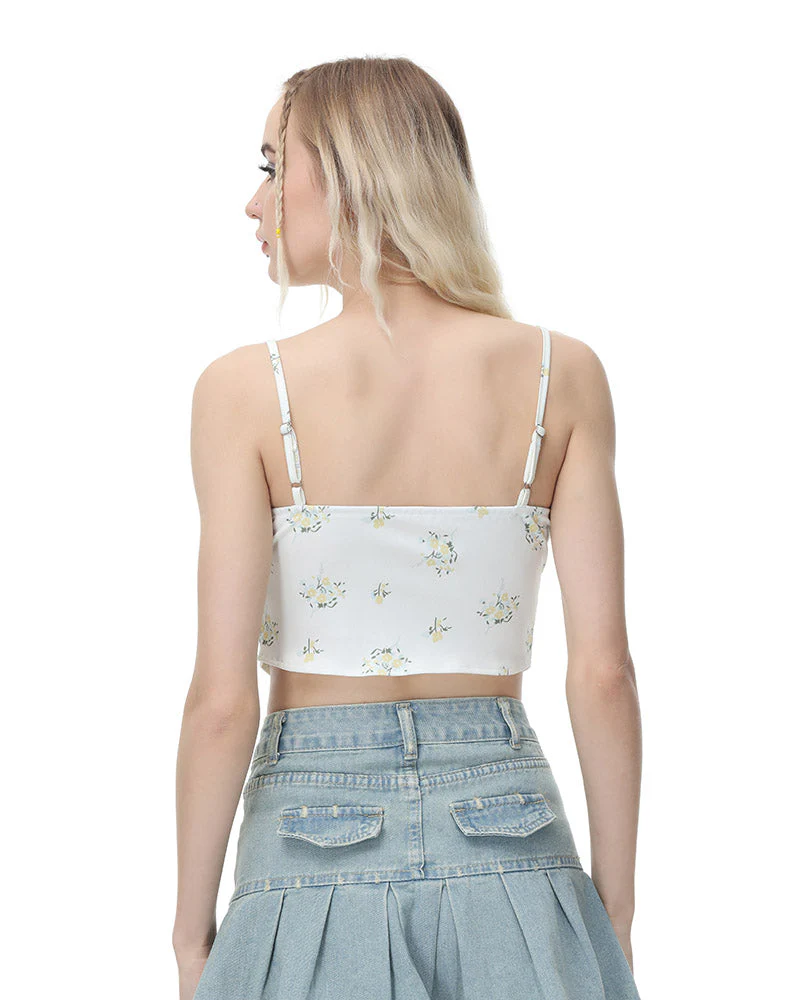 Sylvan Floral Corset Coquette Top - Image 4