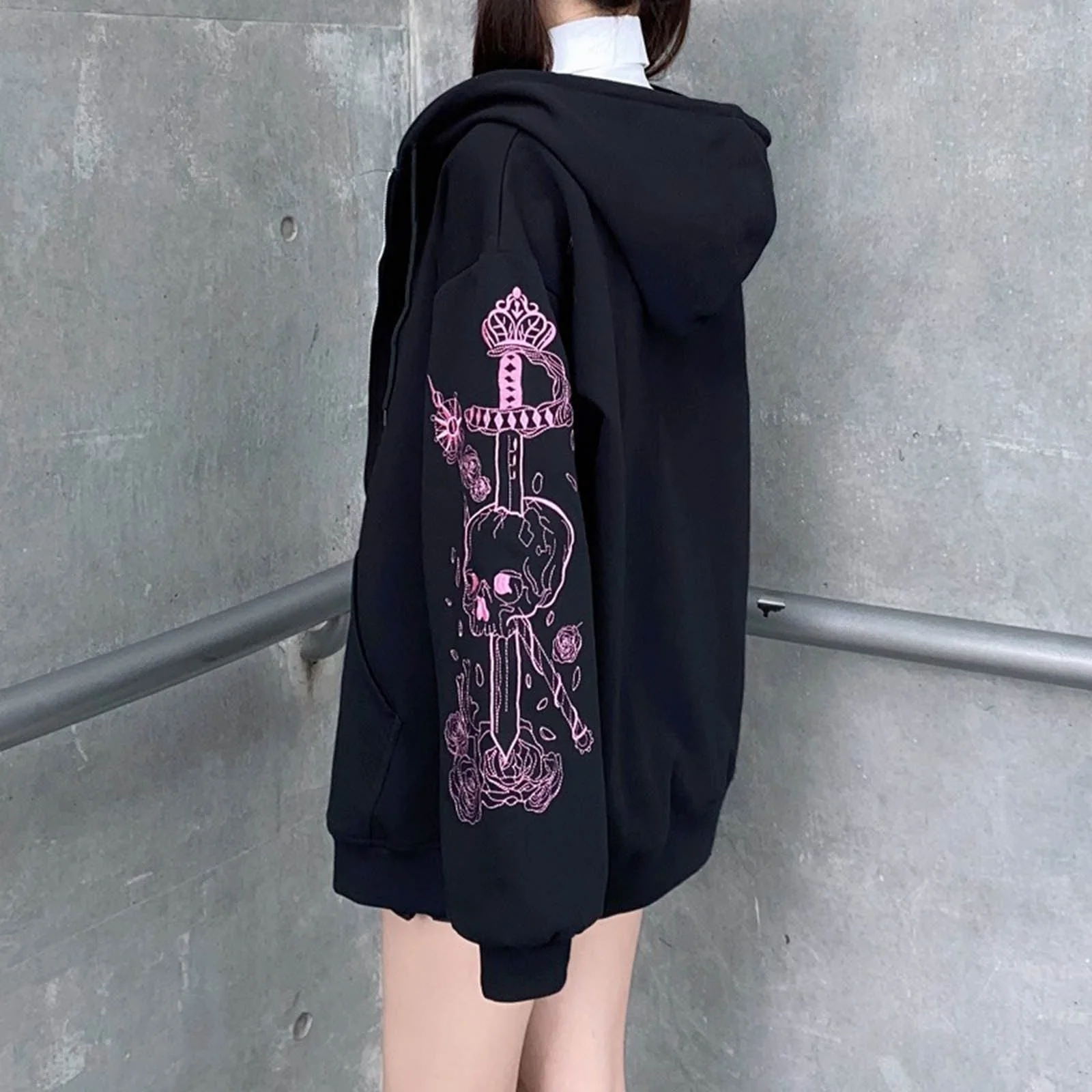Tattoo Skull and Dagger Hoodie - Image 4