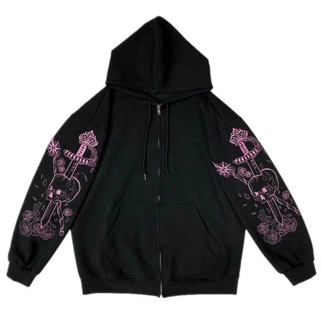 Tattoo Skull and Dagger Hoodie - Image 8