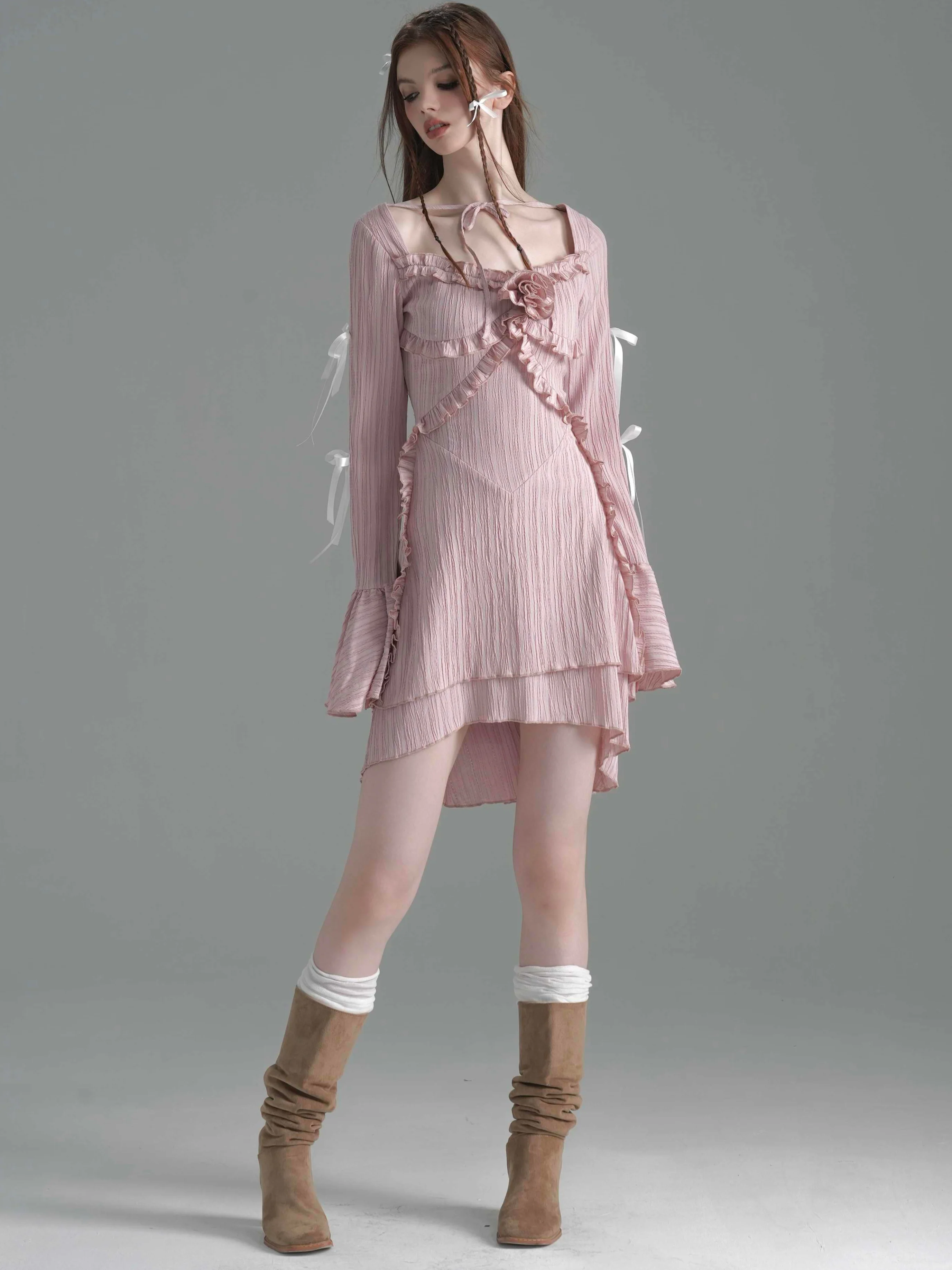 Tea Break Ballet Ruffled Dress - Image 4