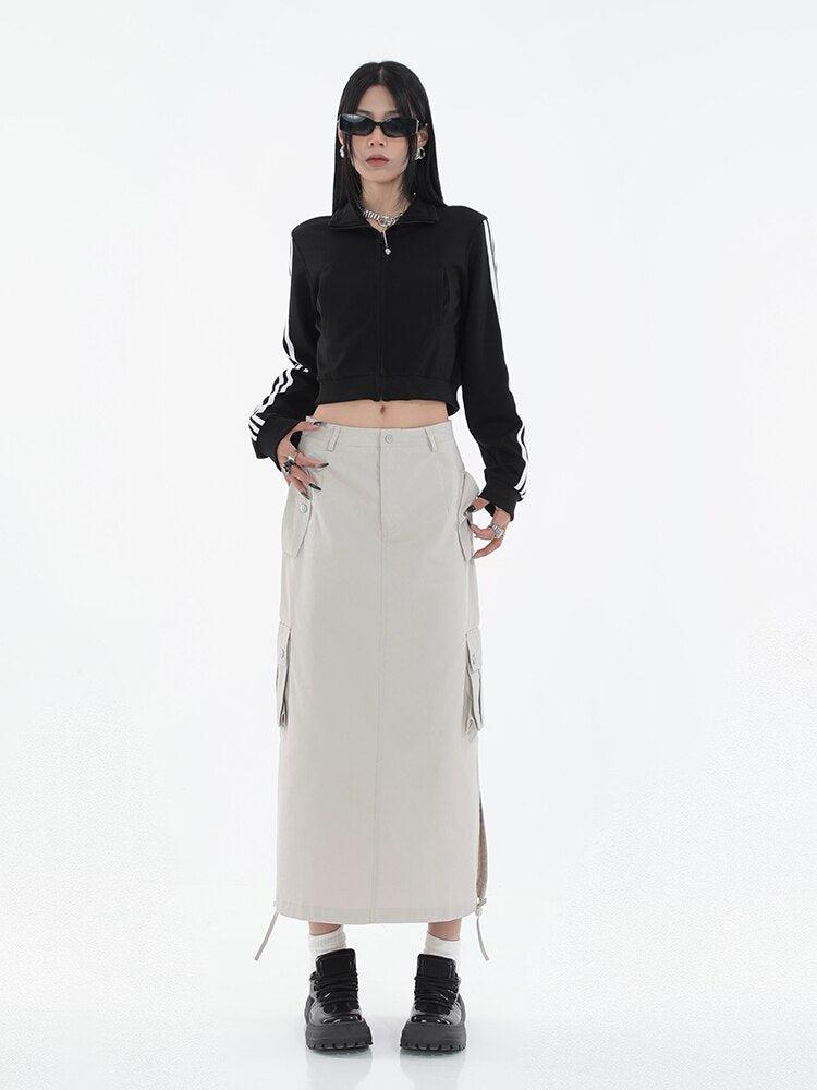 Tech Parachute Maxi Skirt - Image 3