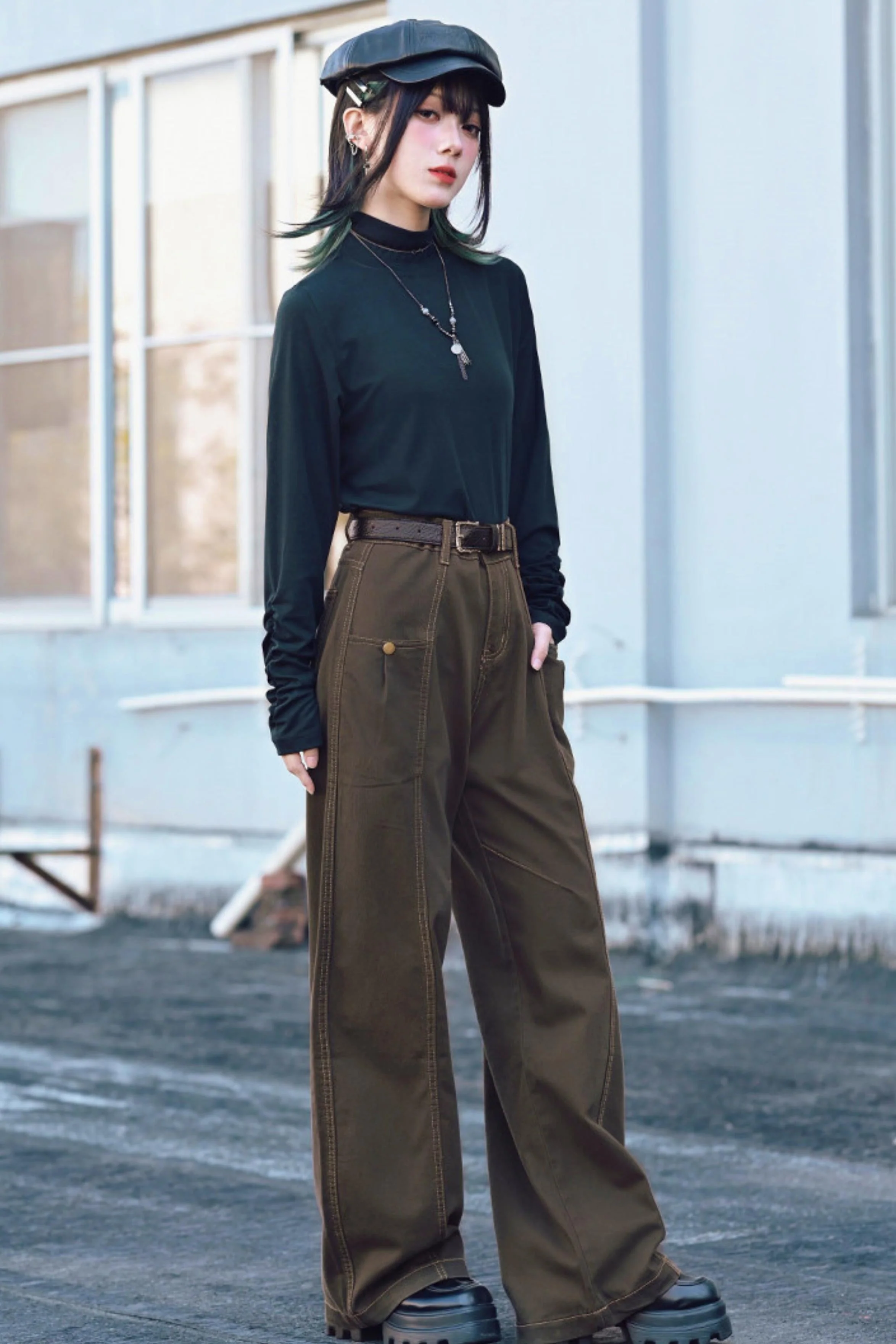 Tencel Patchwork Denim Pants - Image 12
