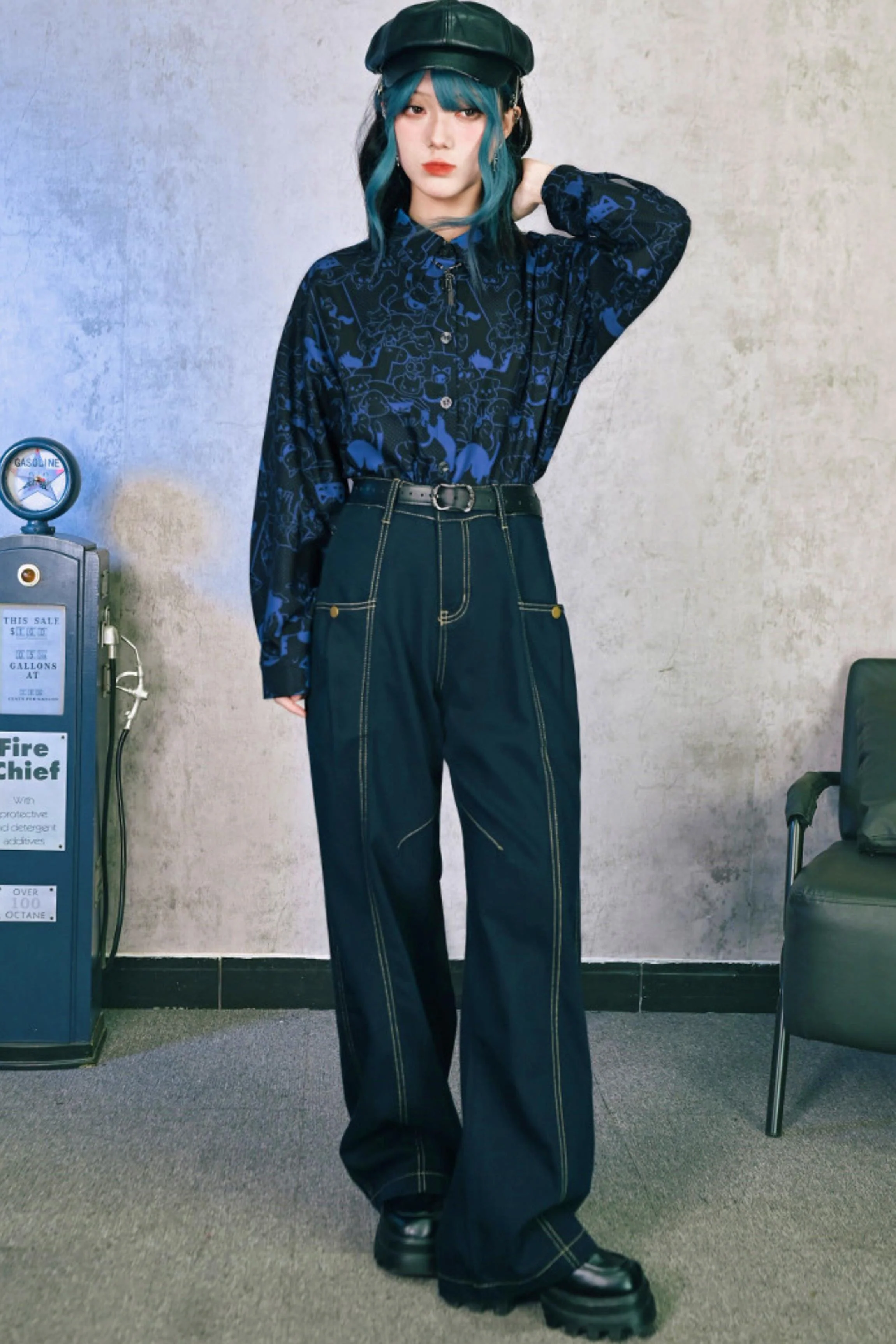 Tencel Patchwork Denim Pants - Image 20