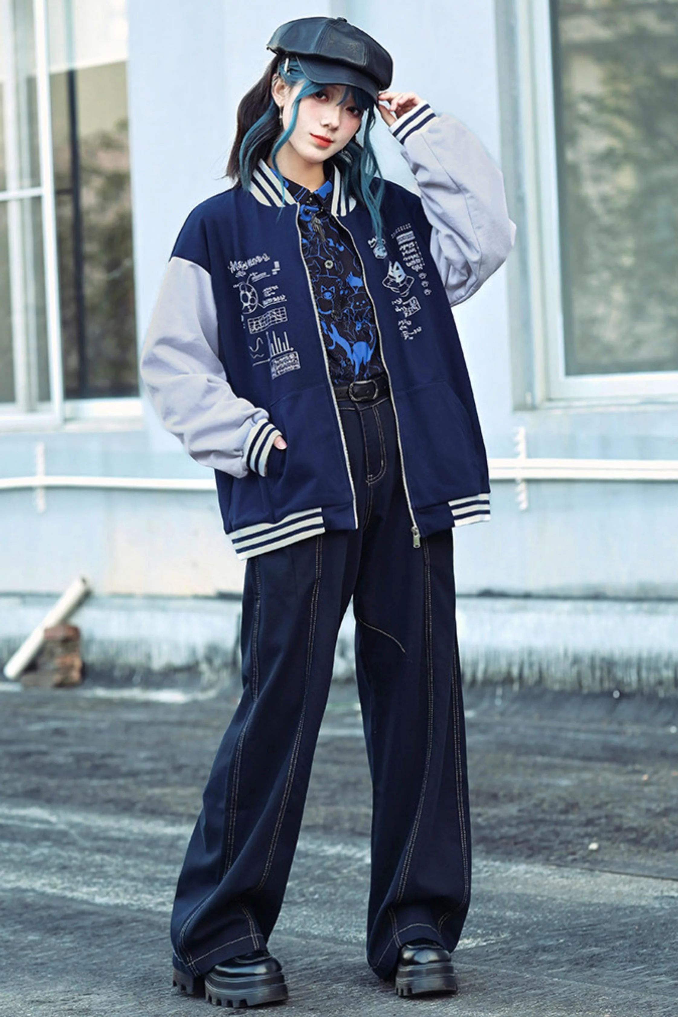 Tencel Patchwork Denim Pants - Image 26