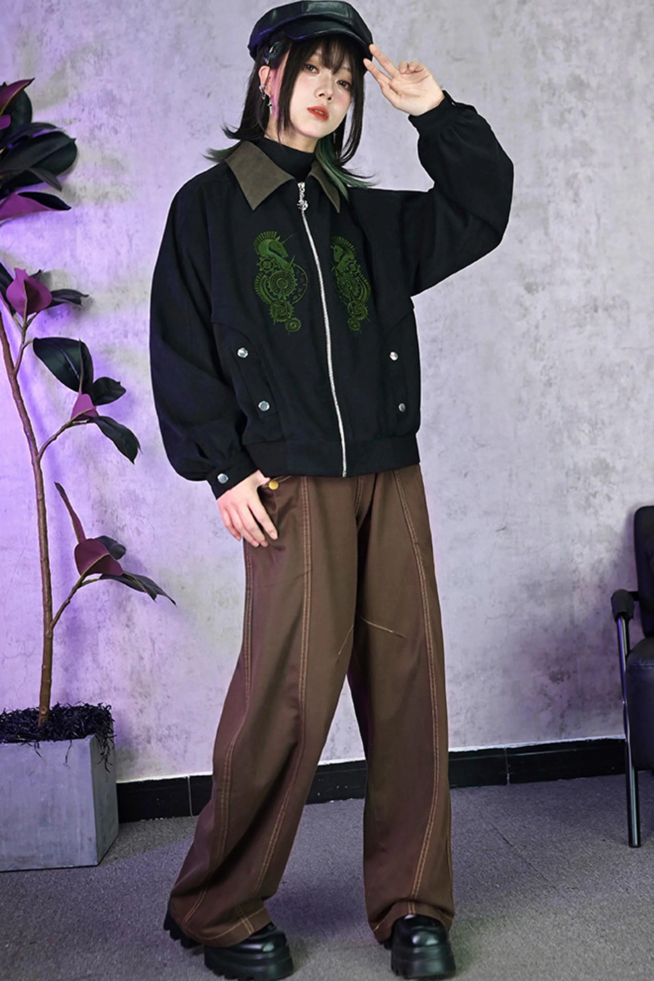 Tencel Patchwork Denim Pants - Image 8