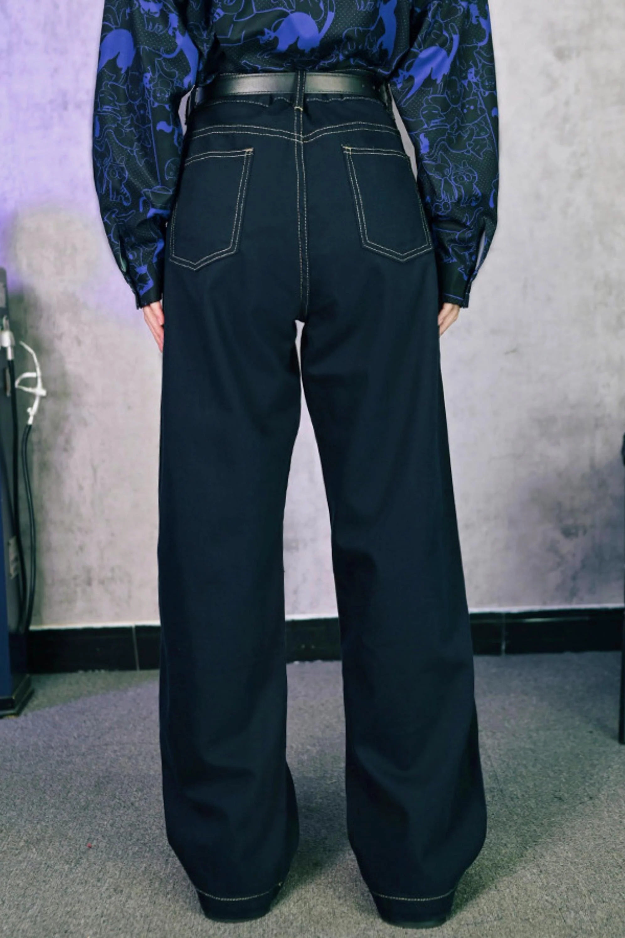 Tencel Patchwork Denim Pants - Image 19