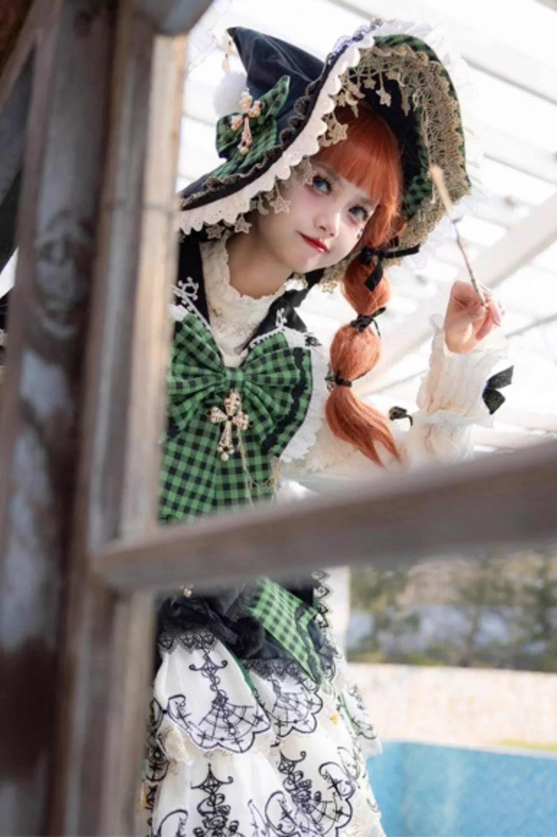 [Pre-order] Element Lolita Jumper Skirt + Inner Top + Cape + Big Ribbon + Hat - Image 46