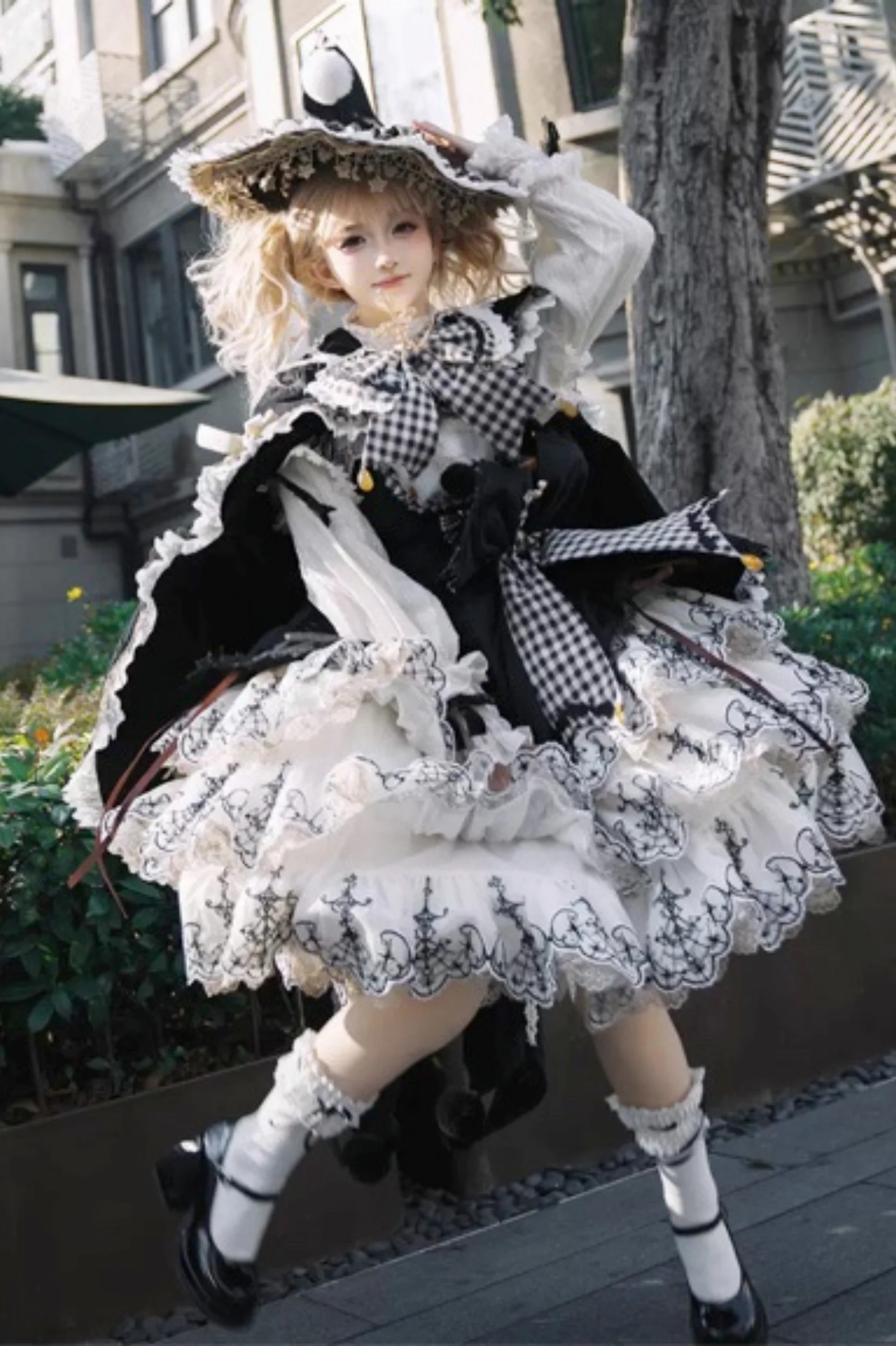 [Pre-order] Element Lolita Jumper Skirt + Inner Top + Cape + Big Ribbon + Hat - Image 71
