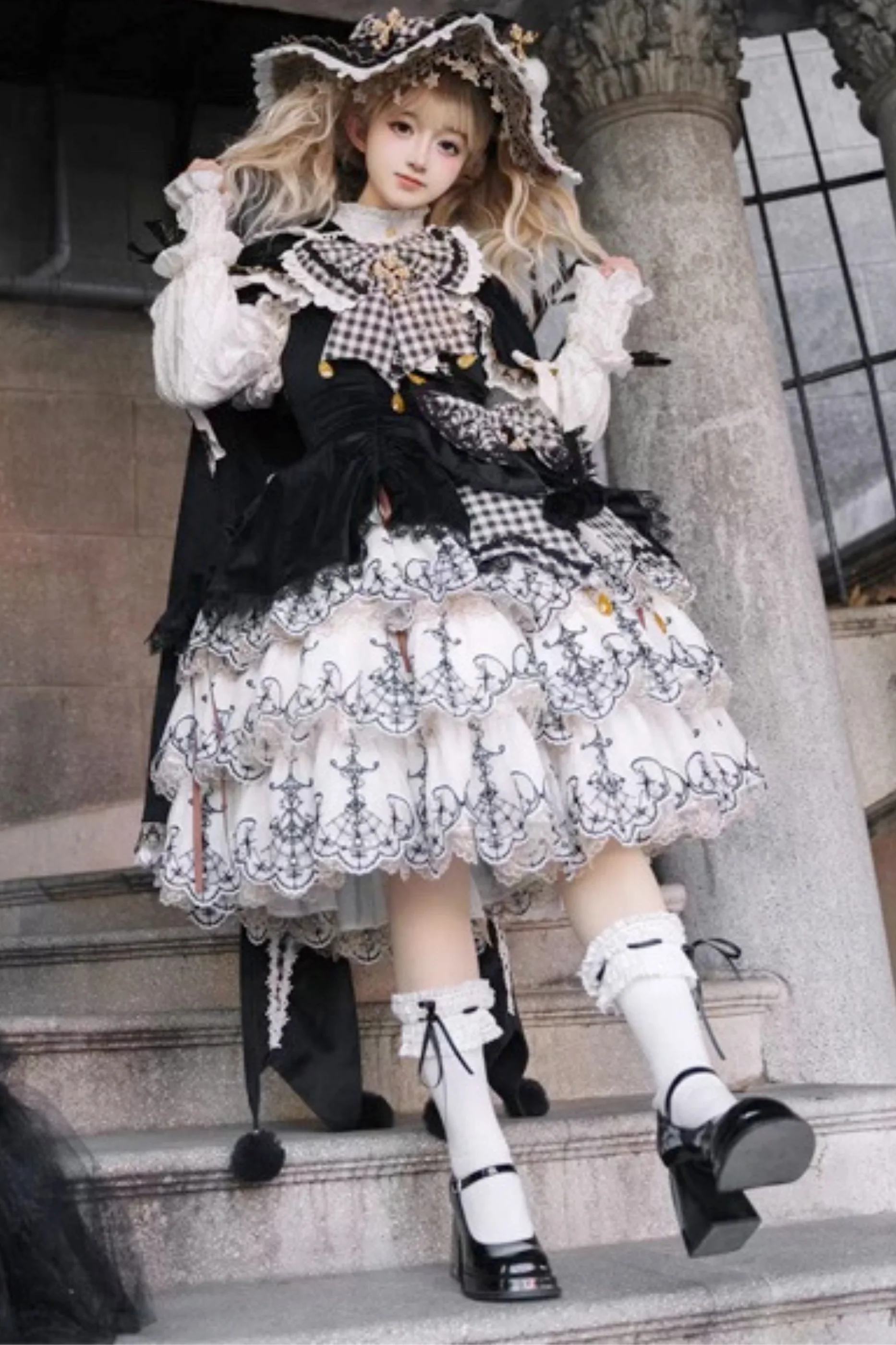 [Pre-order] Element Lolita Jumper Skirt + Inner Top + Cape + Big Ribbon + Hat - Image 72