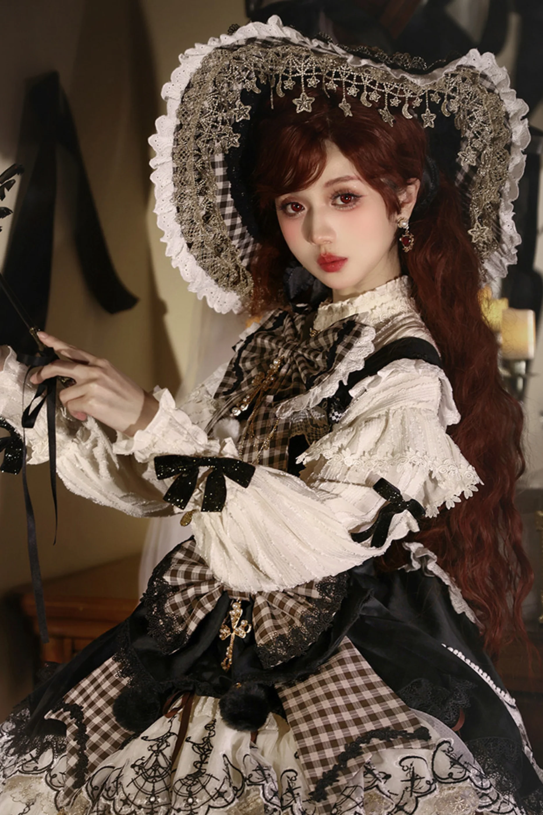 [Pre-order] Element Lolita Jumper Skirt + Inner Top + Cape + Big Ribbon + Hat - Image 77