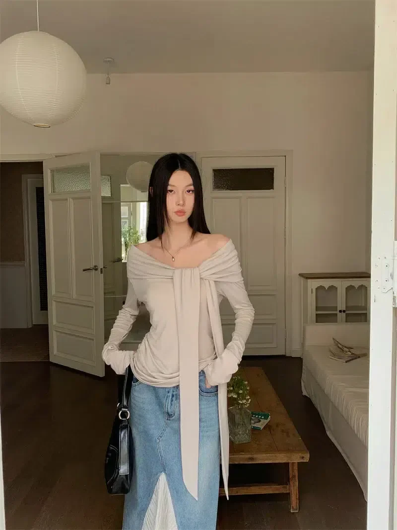 Tie Front One Shoulder Top - Image 3