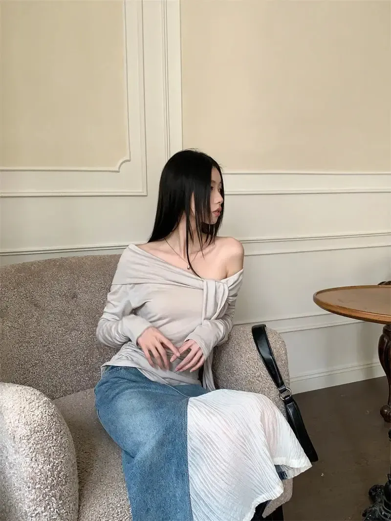 Tie Front One Shoulder Top - Image 4