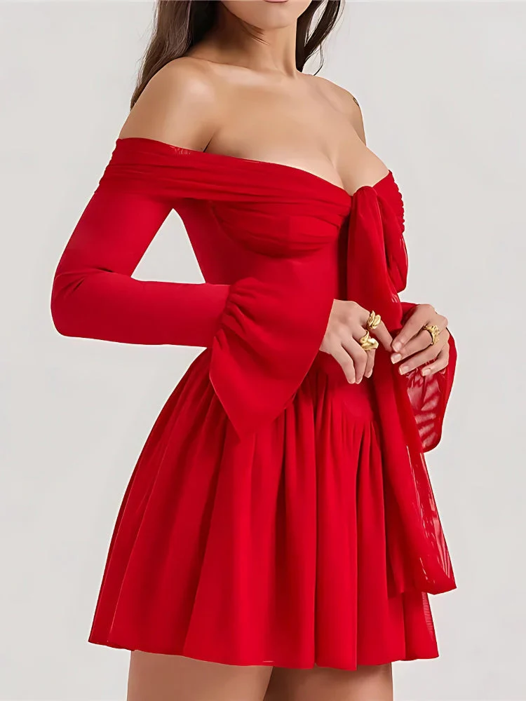 Tie Front Strapless Corset Mini Dress - Image 4