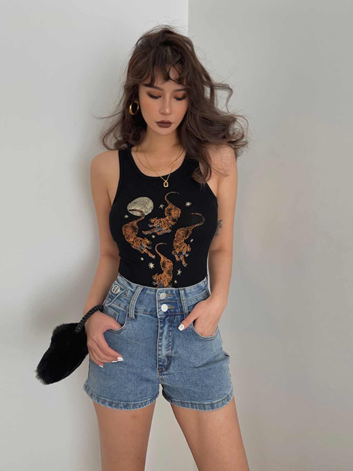 Tiger Print Tank Top - Image 3