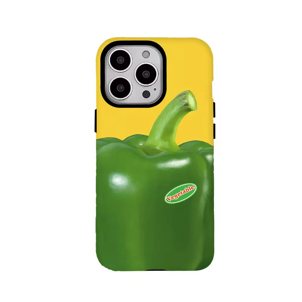 Tomato & Green Pepper iPhone Case - Image 9