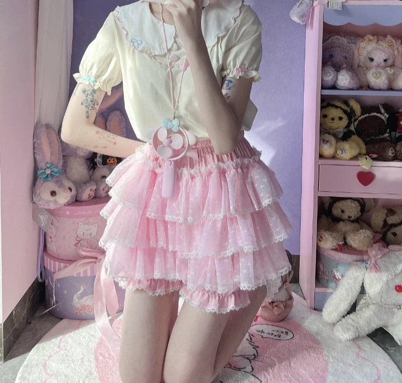 Tulle Lace Bloomer Shorts - Image 4