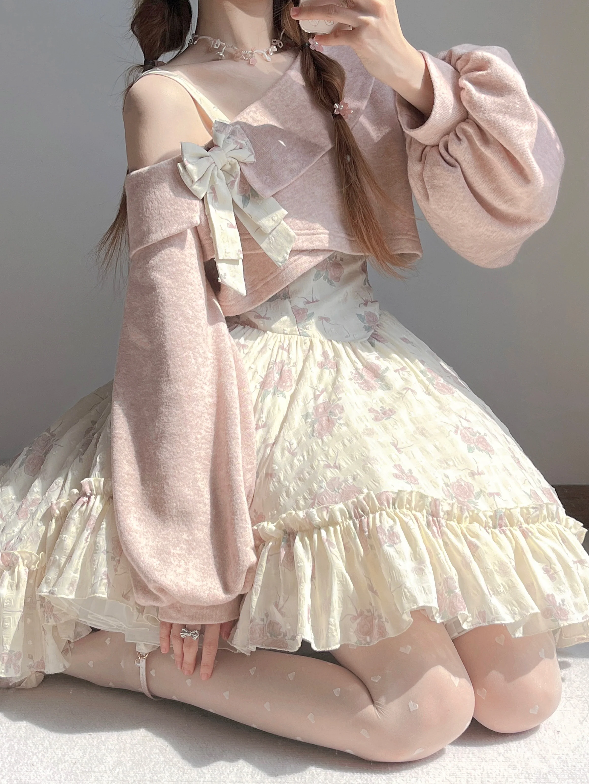 Twilight Rose Bow Floral Dress - Image 3