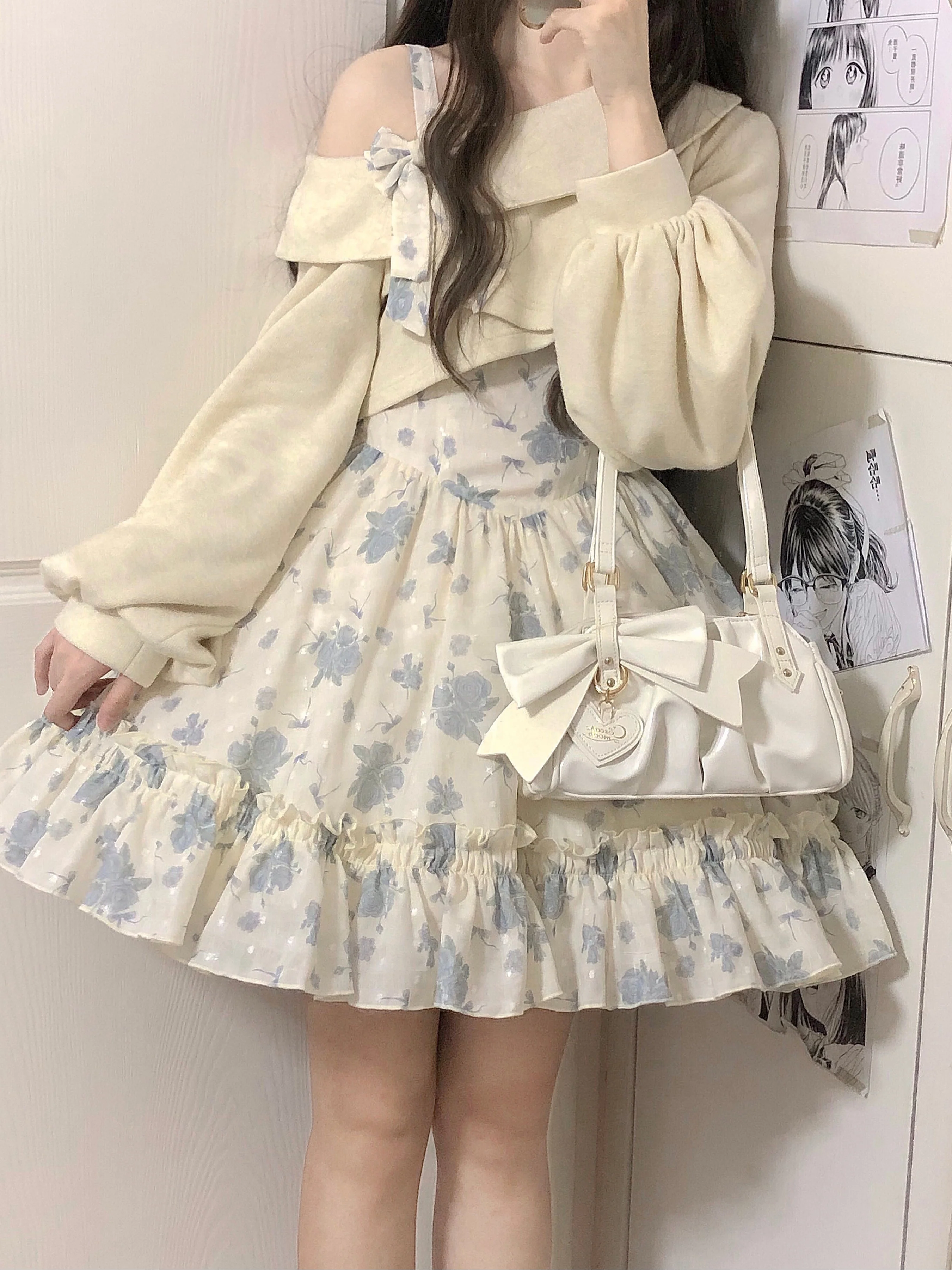 Twilight Rose Bow Floral Dress - Image 9