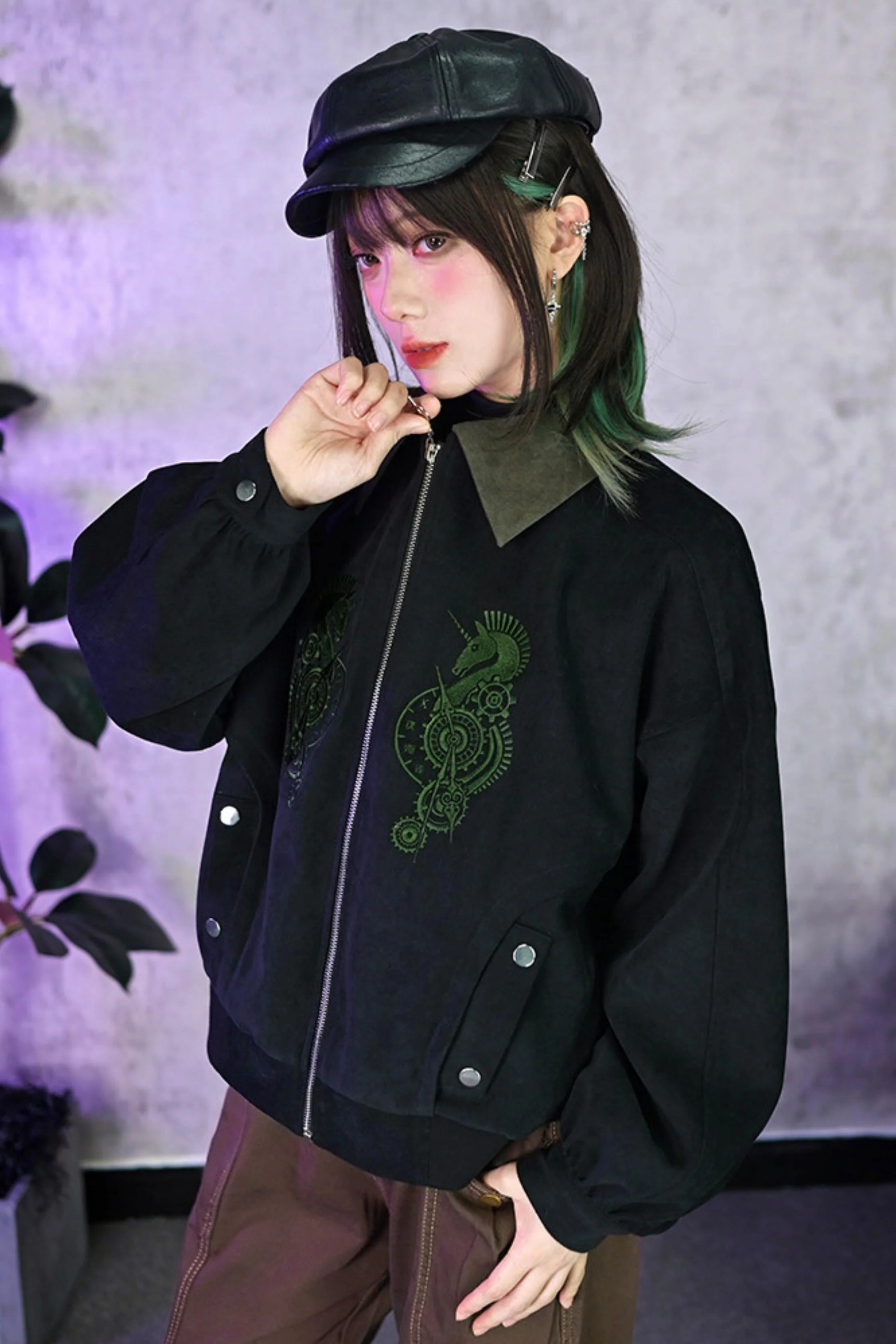 Casual Edgy Chess Retro Jacket - Image 17