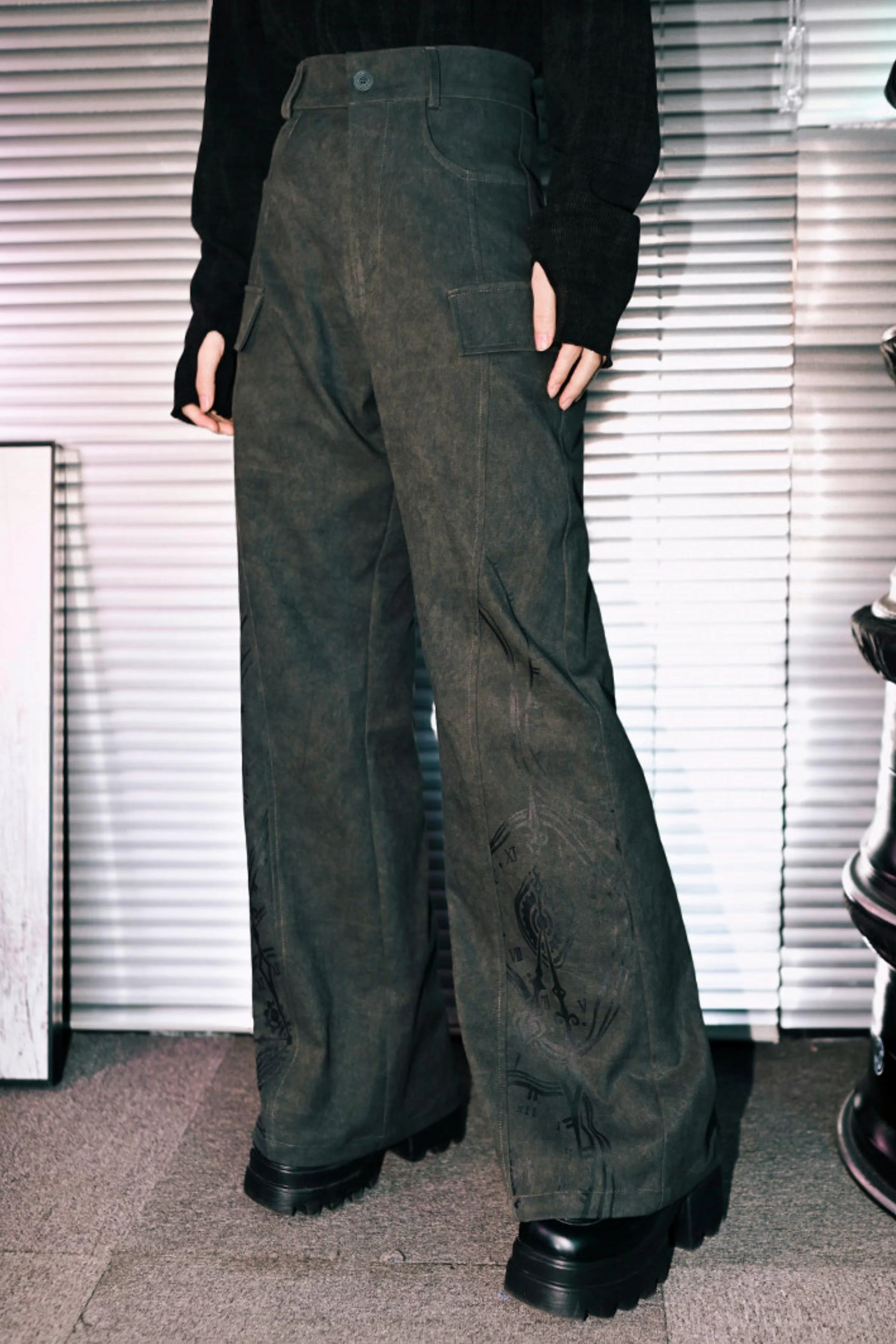 Edgy Boot-Cut Slacks - Image 11