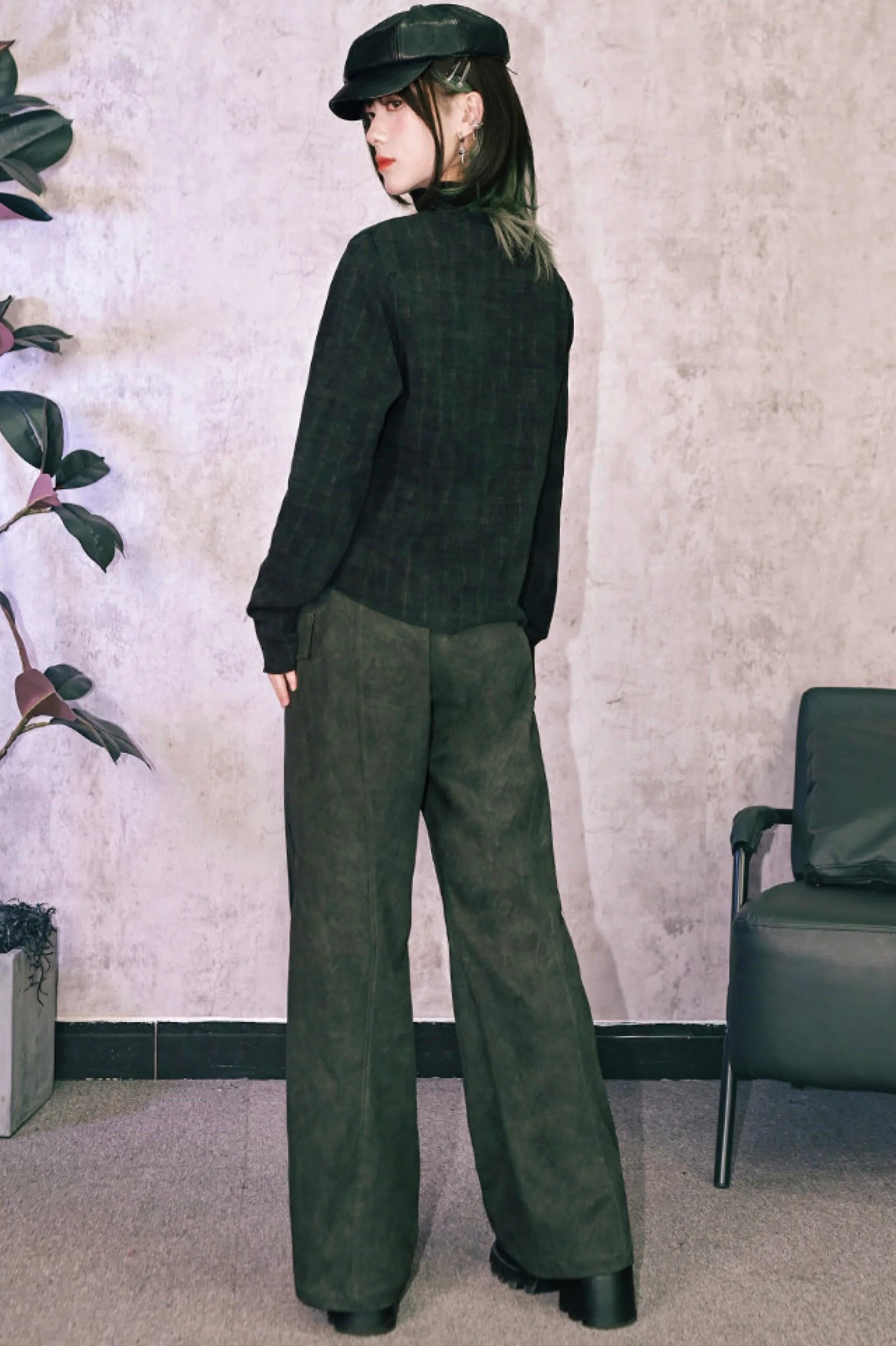 Edgy Boot-Cut Slacks - Image 7