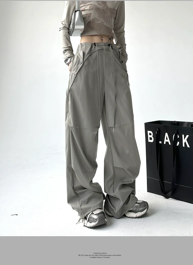 Utility Pocket Wide-Leg Trousers - Image 7