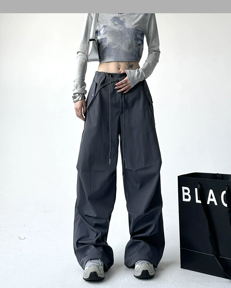 Utility Pocket Wide-Leg Trousers - Image 9
