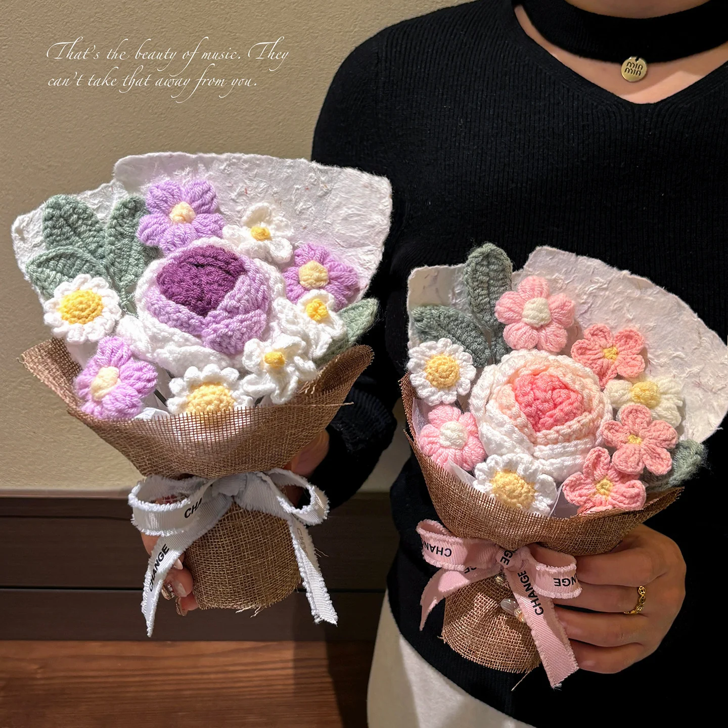 Valentine's Day hand-knitted bouquet - Image 3
