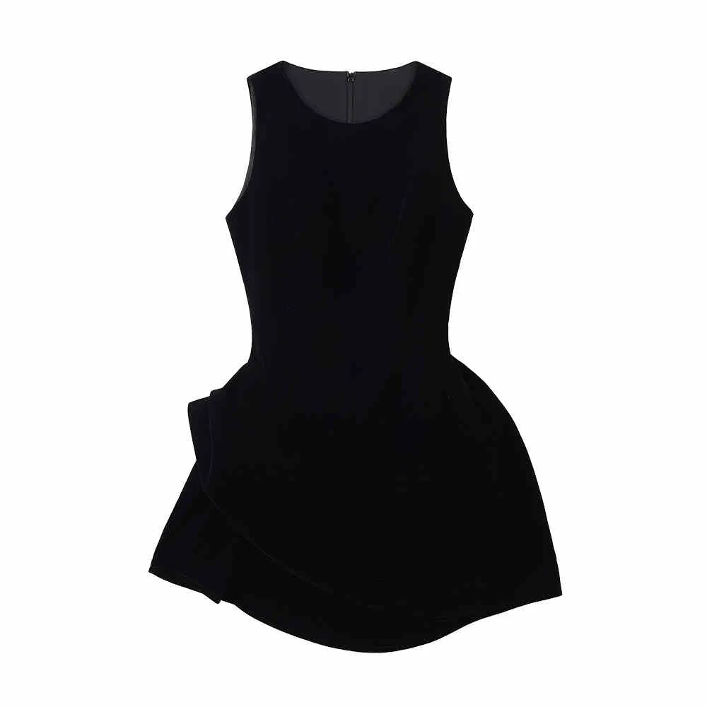 Velvet Flower Bud Dark Coquette Dress - Image 5
