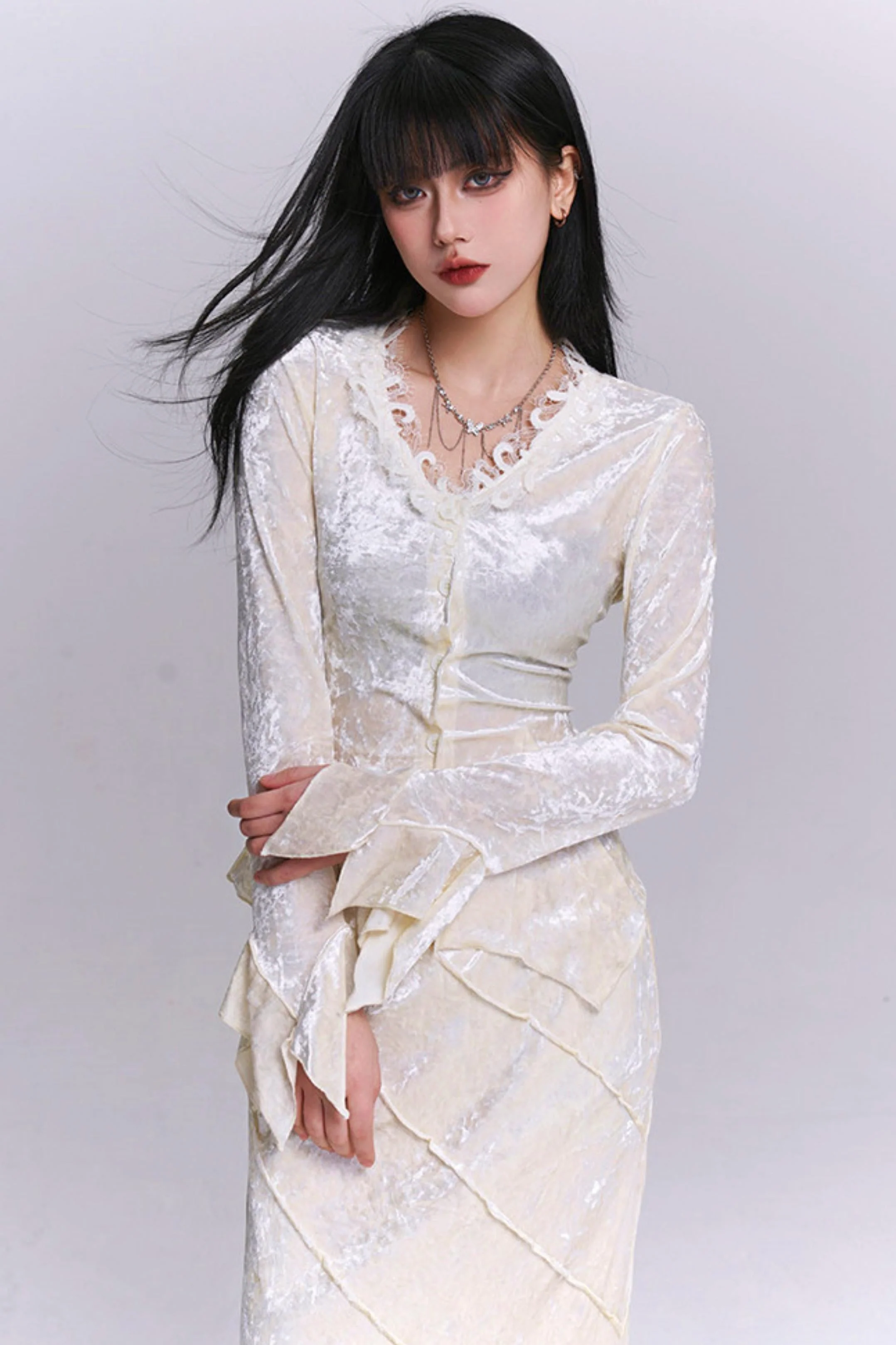 Velvet Two-Piece Skirt + Top - Image 8